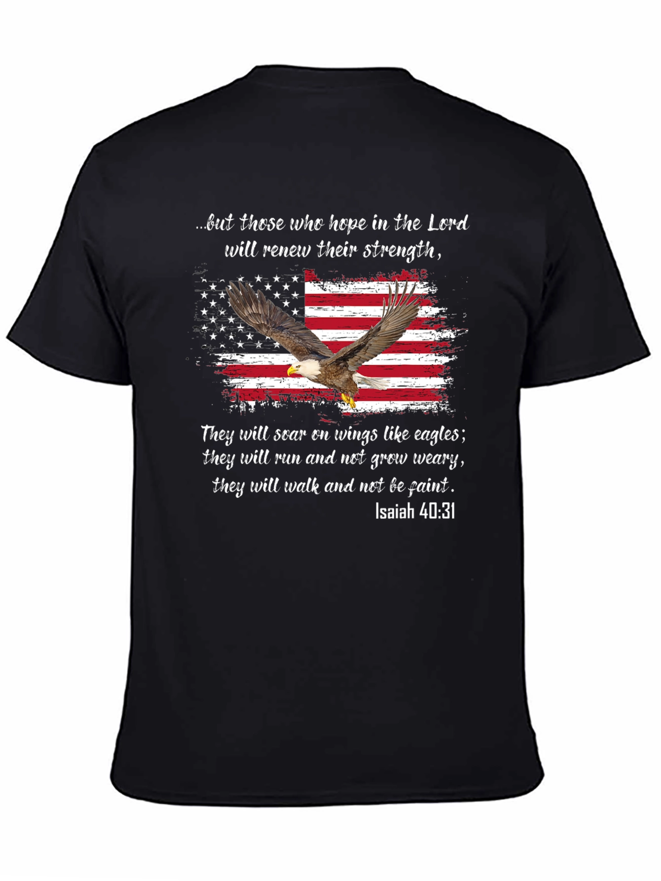 American Flag Eagle Isaiah 40:31 T-Shirt
