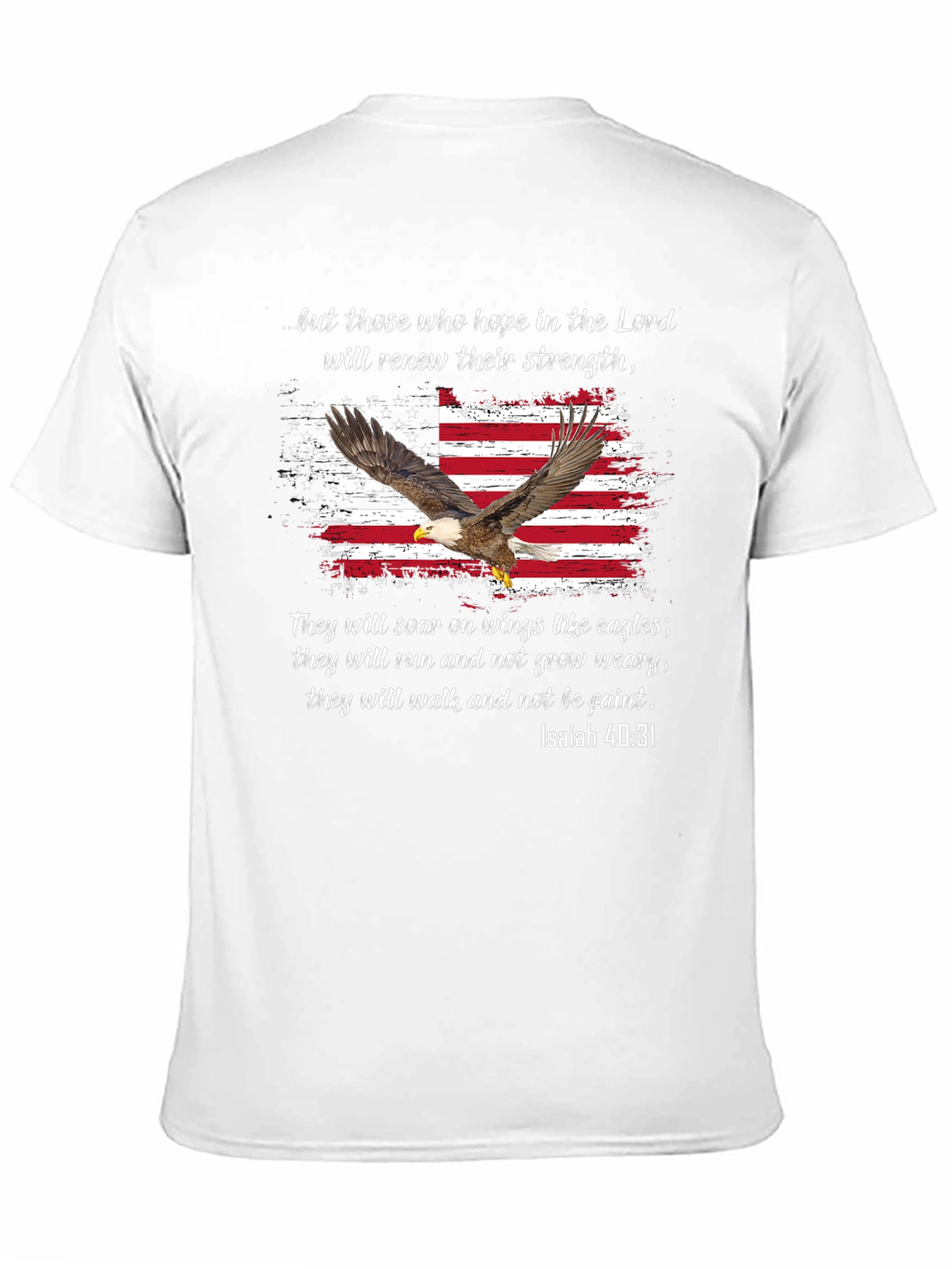 American Flag Eagle Isaiah 40:31 T-Shirt