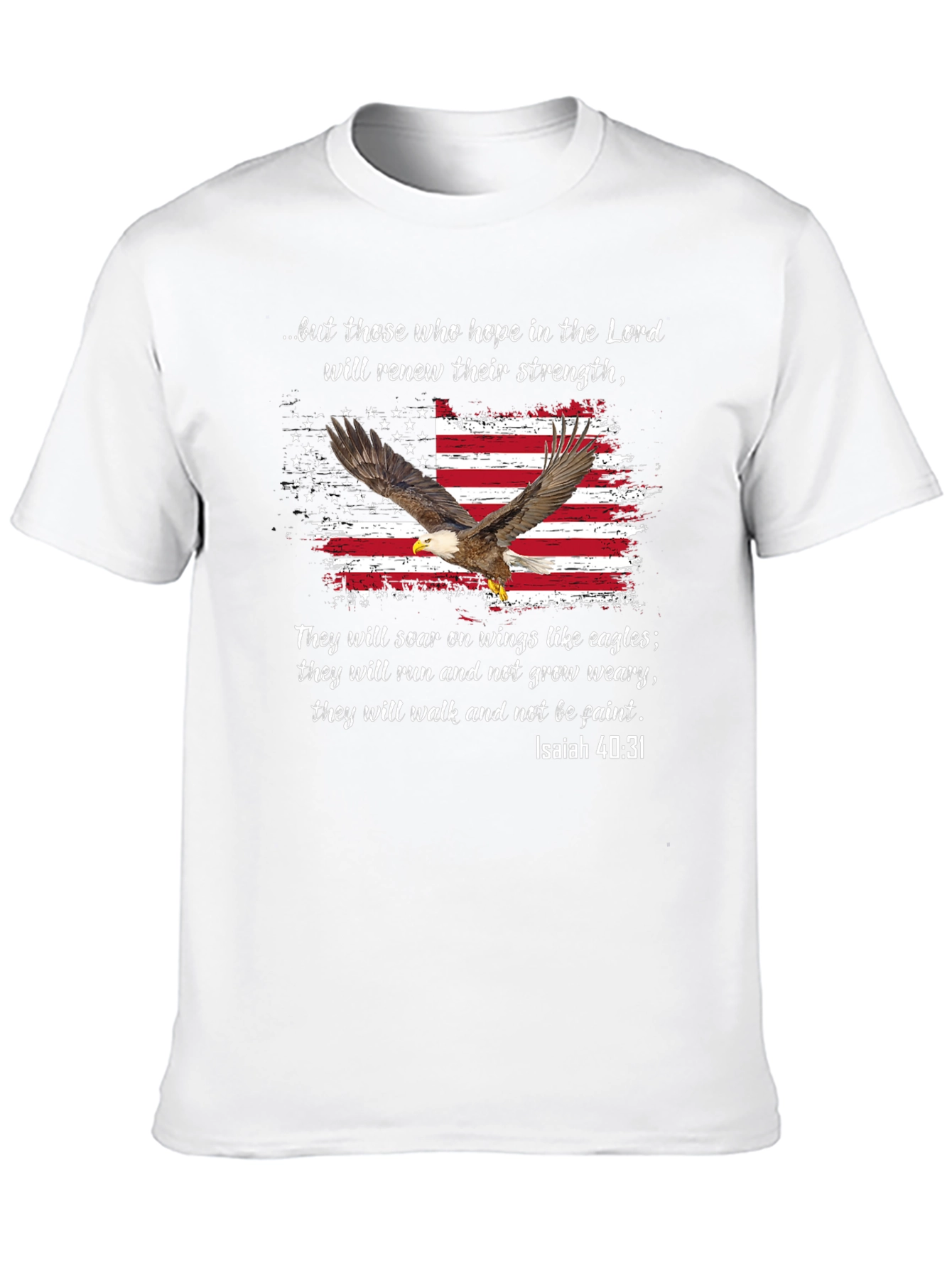 American Flag Eagle Isaiah 40:31 T-Shirt