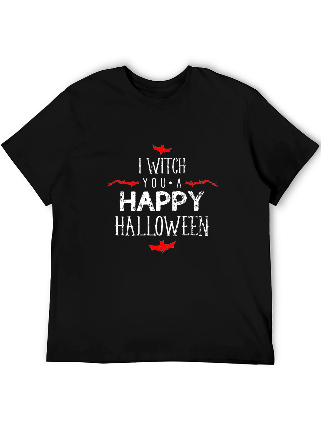 I Witch You A Happy Halloween Black Tee