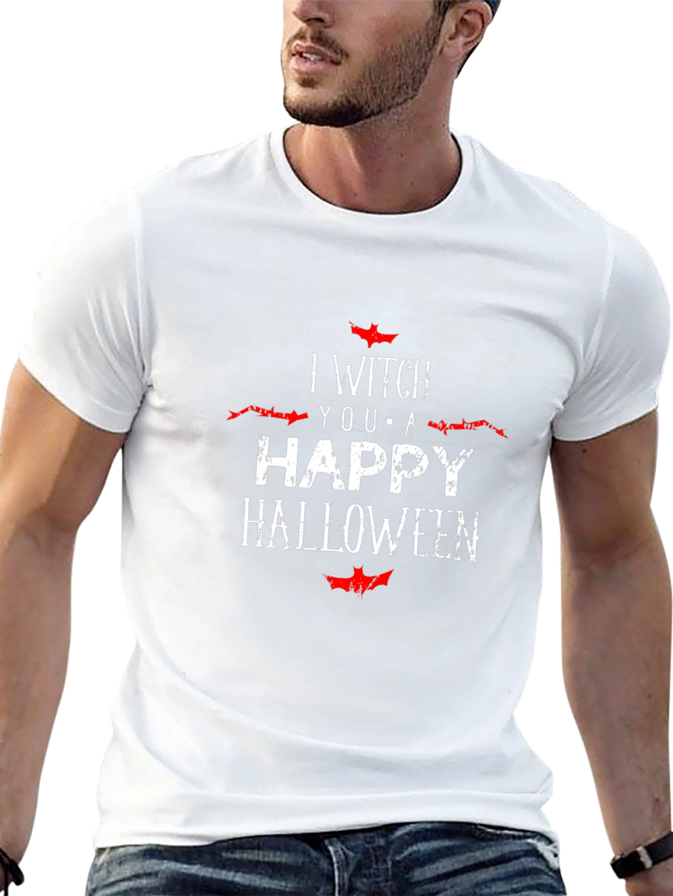 I Witch You A Happy Halloween Black Tee