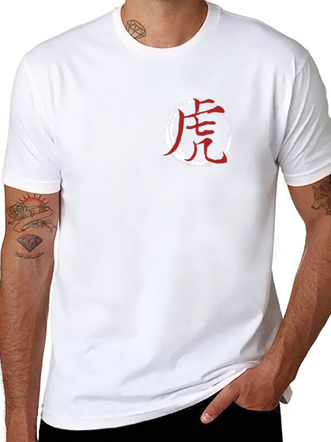 Black Tee with Japanese Symbol