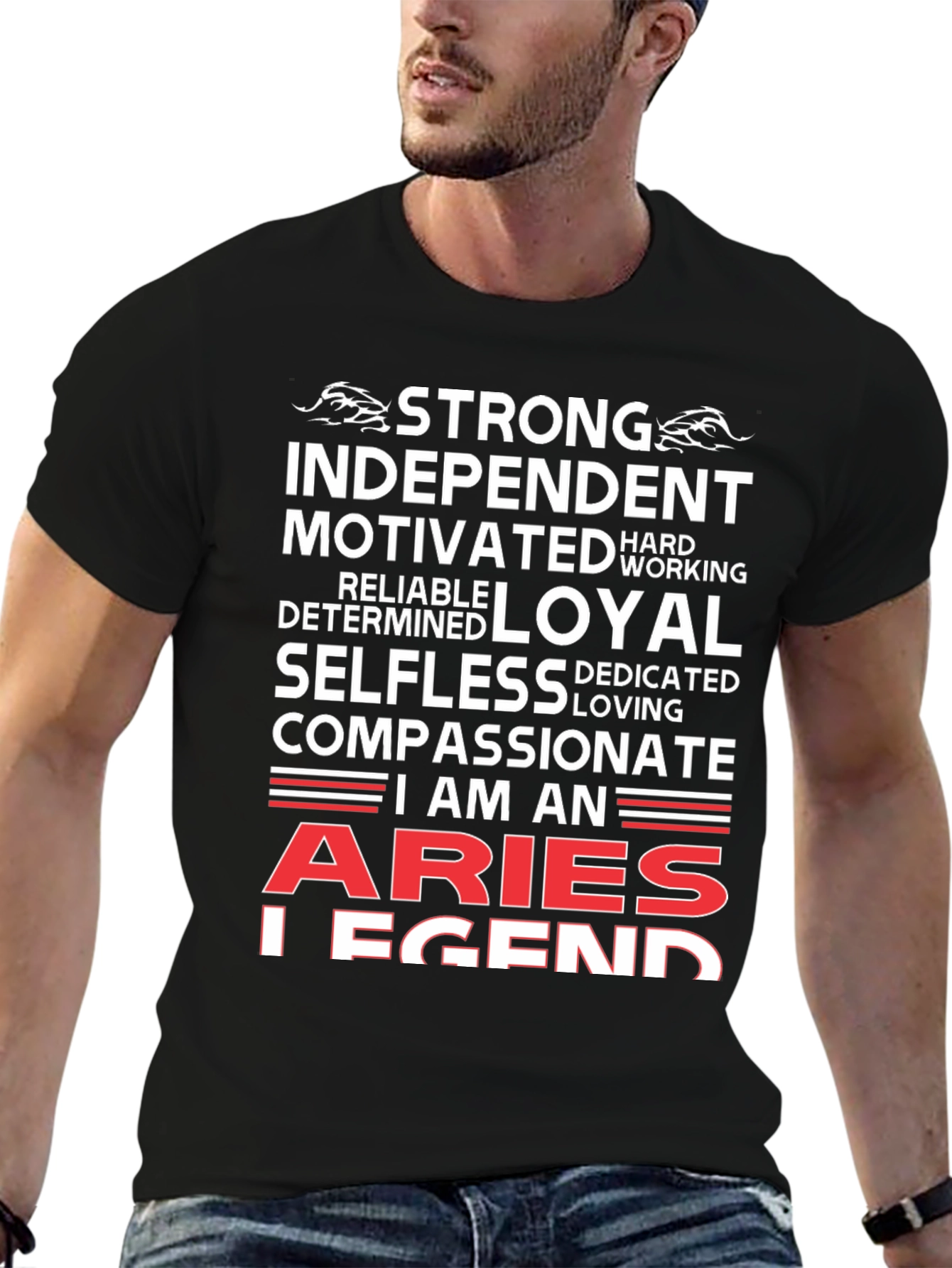 Aries Legend T-Shirt - Strong Independent Motivated