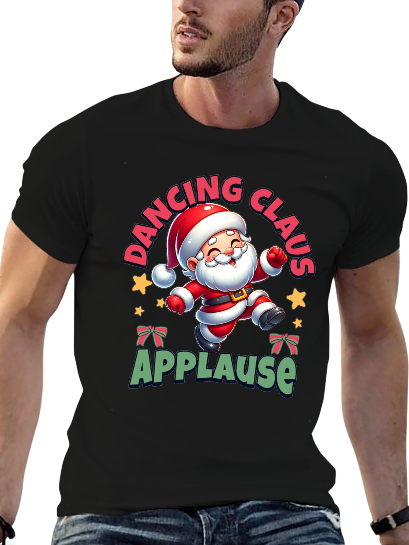 Dancing Santa Tee - Festive Holiday Cheer
