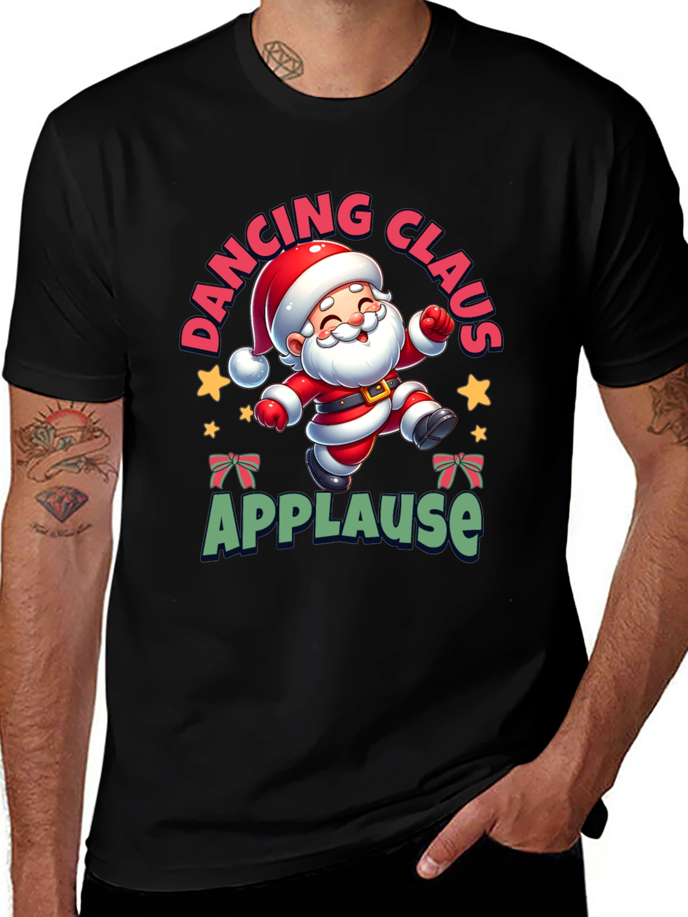 Dancing Santa Tee - Festive Holiday Cheer