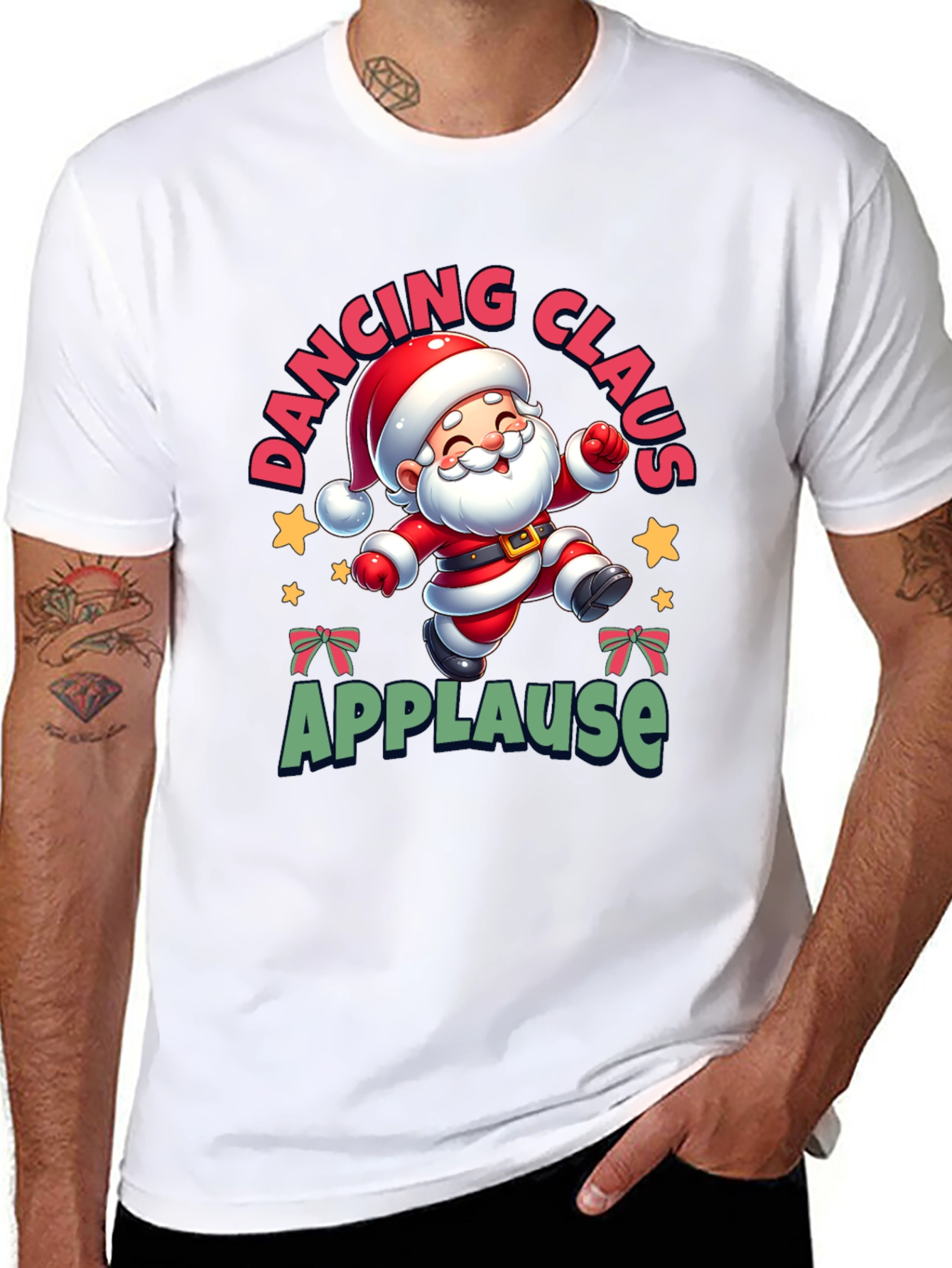 Dancing Santa Tee - Festive Holiday Cheer