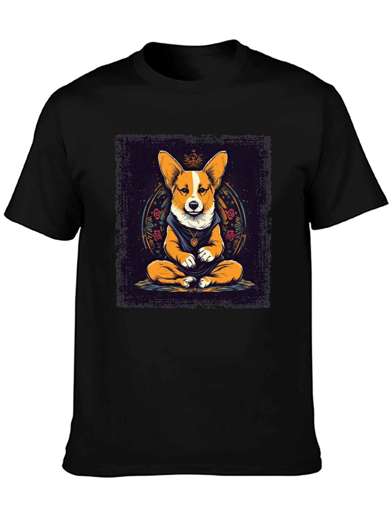 Meditating Corgi Graphic Tee