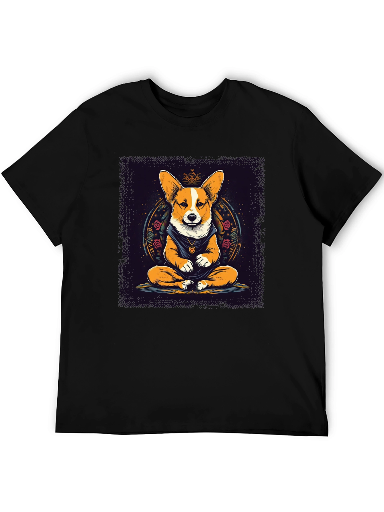 Meditating Corgi Graphic Tee