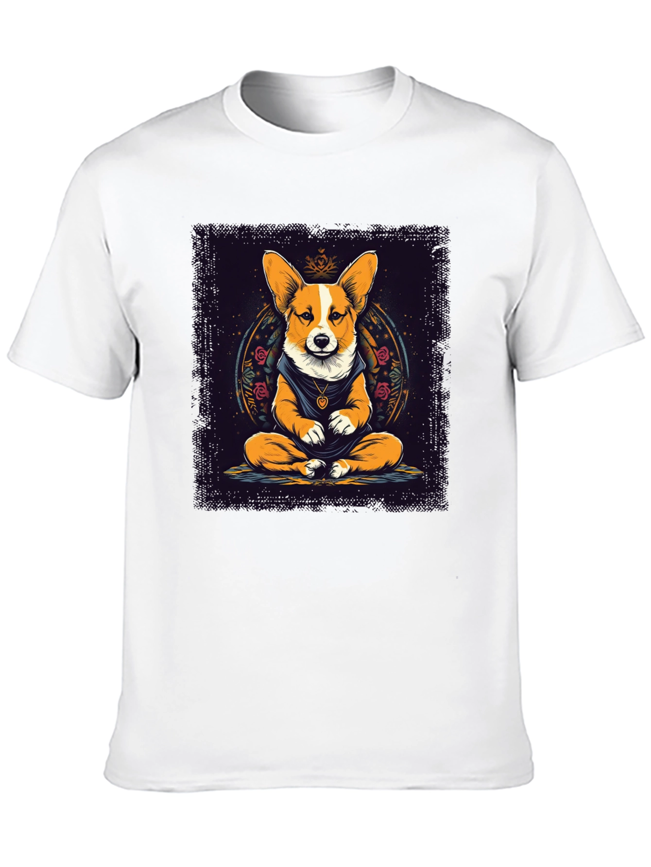 Meditating Corgi Graphic Tee