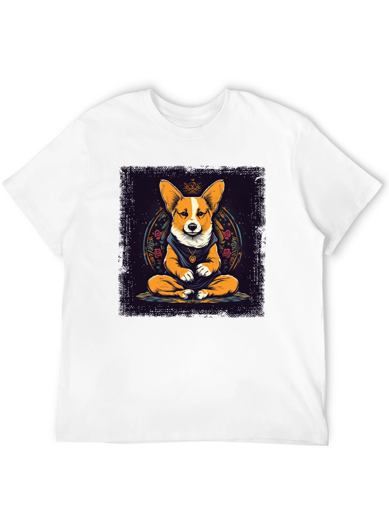 Meditating Corgi Graphic Tee