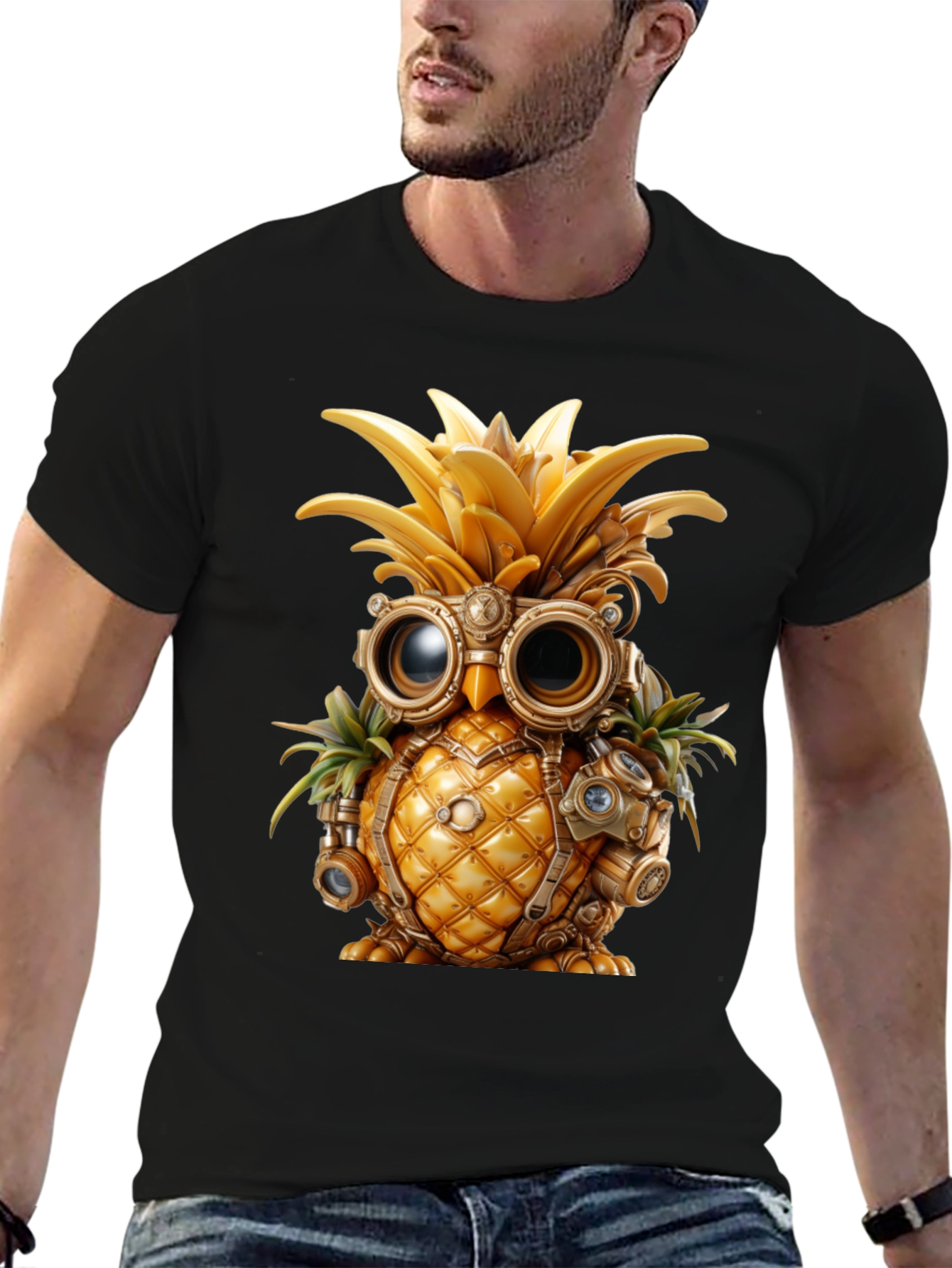Steampunk Pineapple Owl T-Shirt
