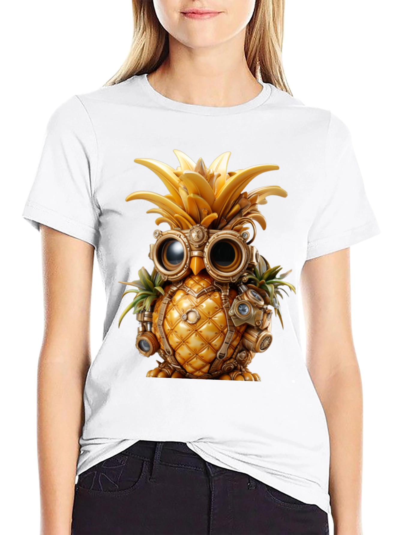 Steampunk Pineapple Owl T-Shirt