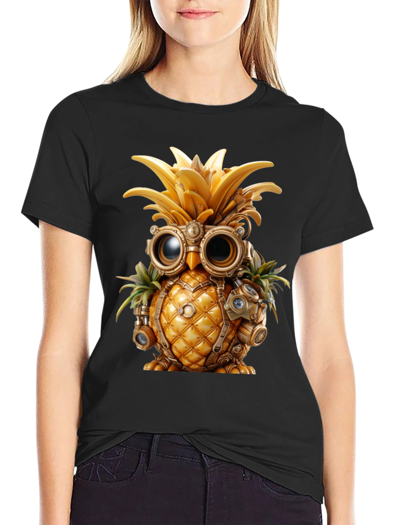 Steampunk Pineapple Owl T-Shirt