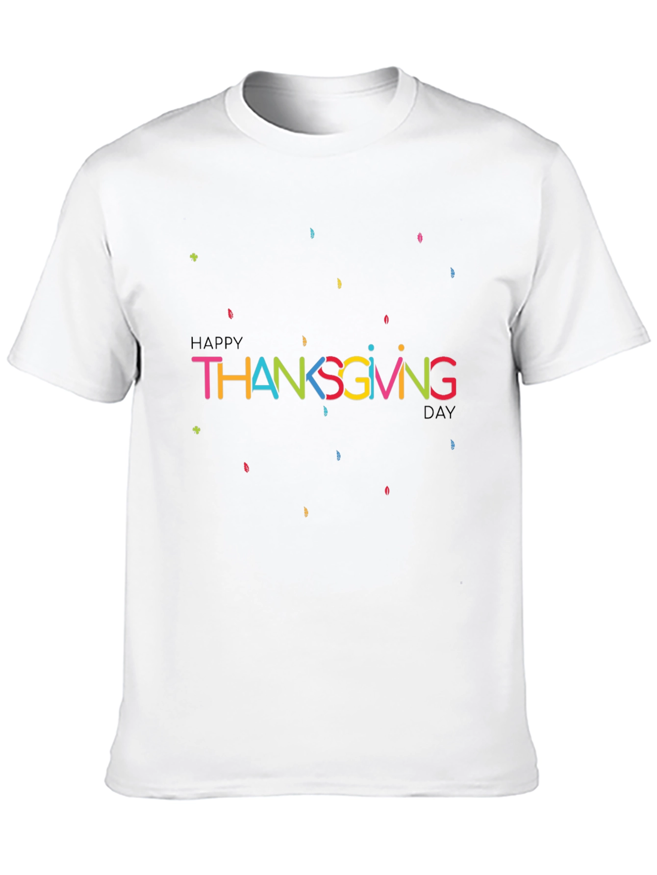 Happy Thanksgiving Day Graphic Tee - Black