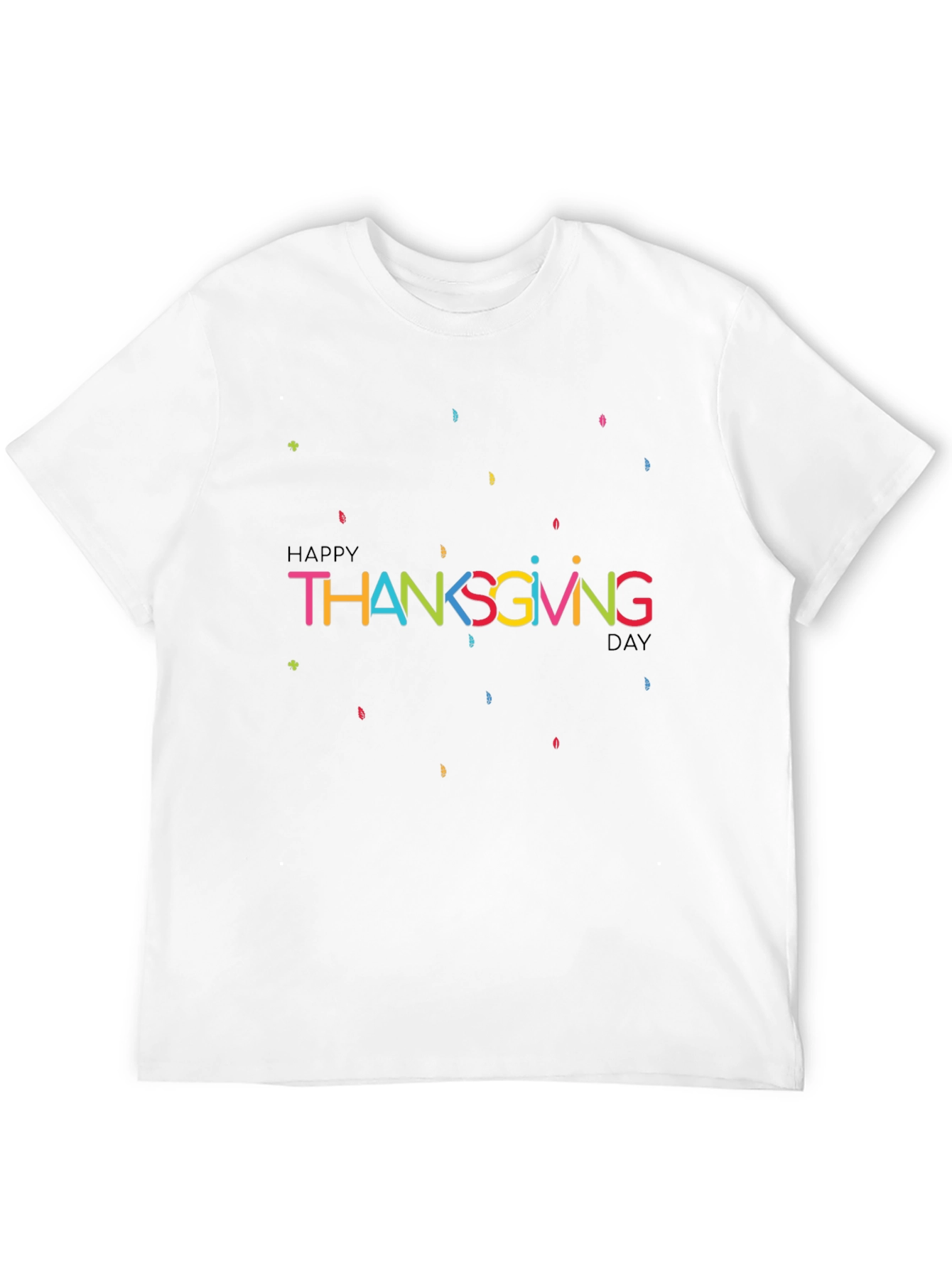 Happy Thanksgiving Day Graphic Tee - Black