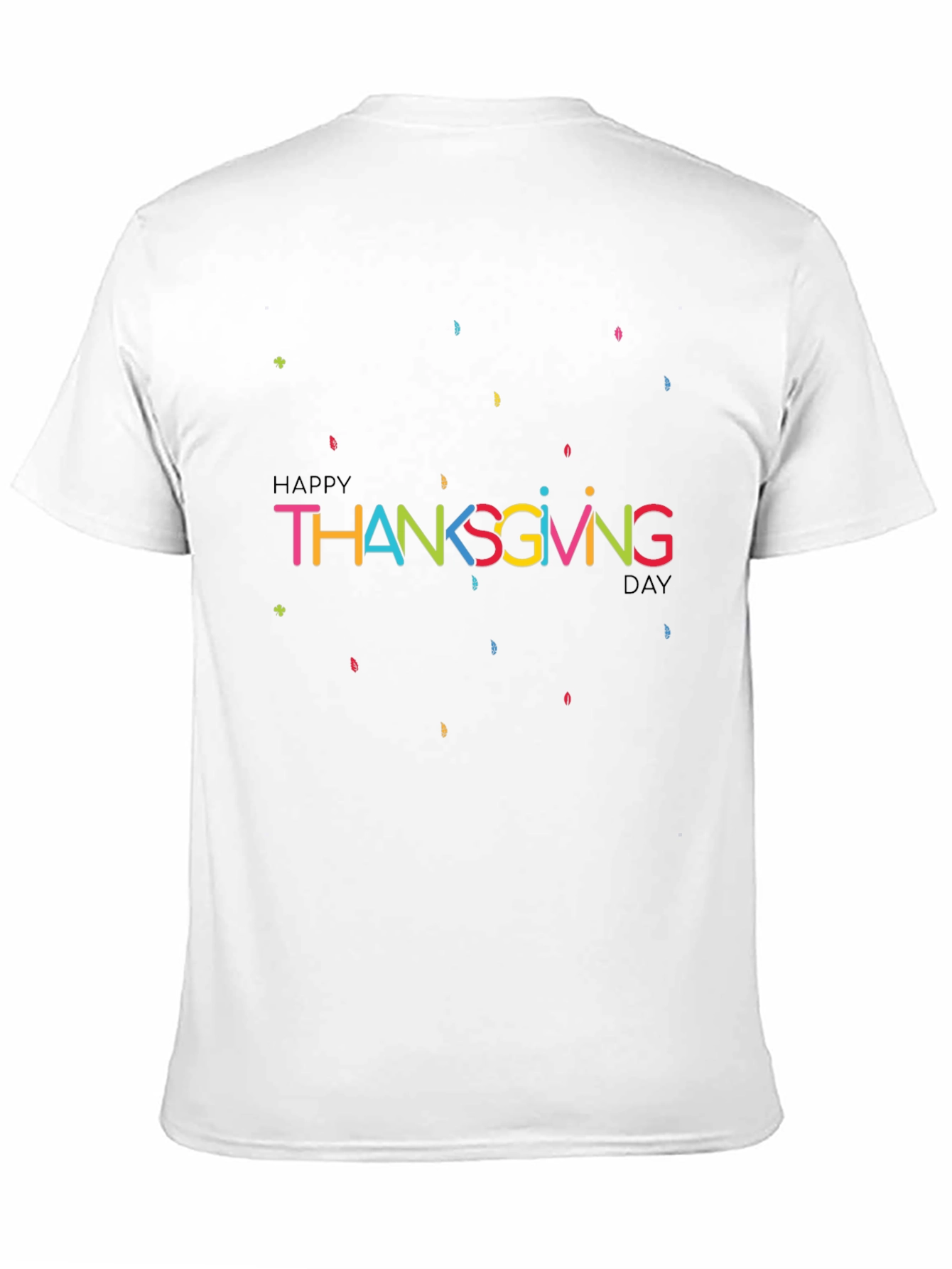 Happy Thanksgiving Day Graphic Tee - Black