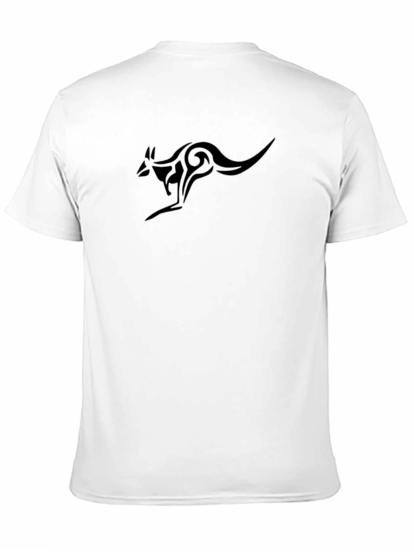 Tribal Kangaroo Black T-Shirt