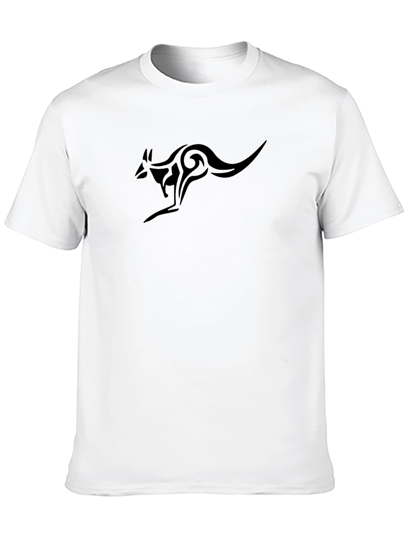 Tribal Kangaroo Black T-Shirt