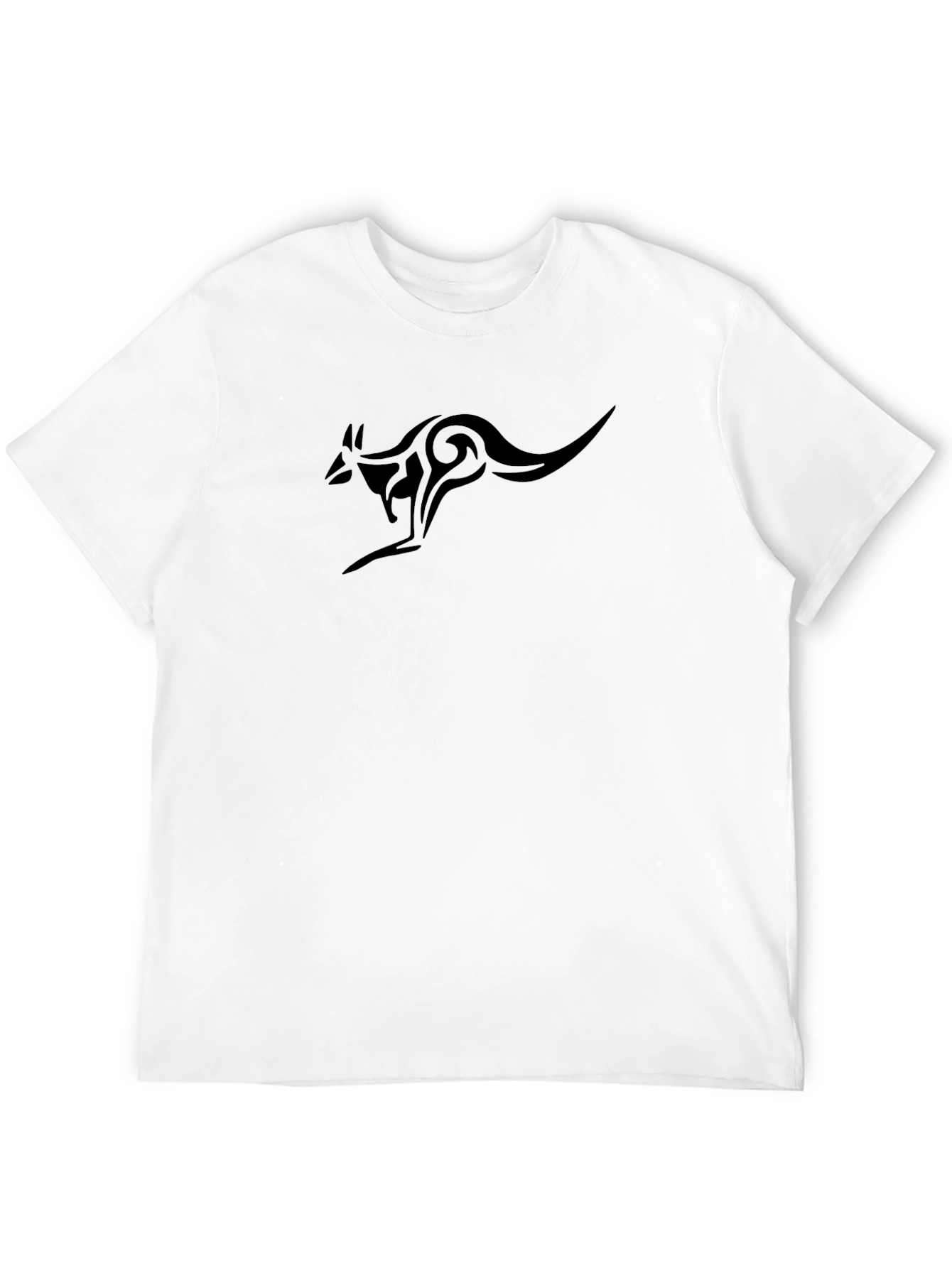 Tribal Kangaroo Black T-Shirt