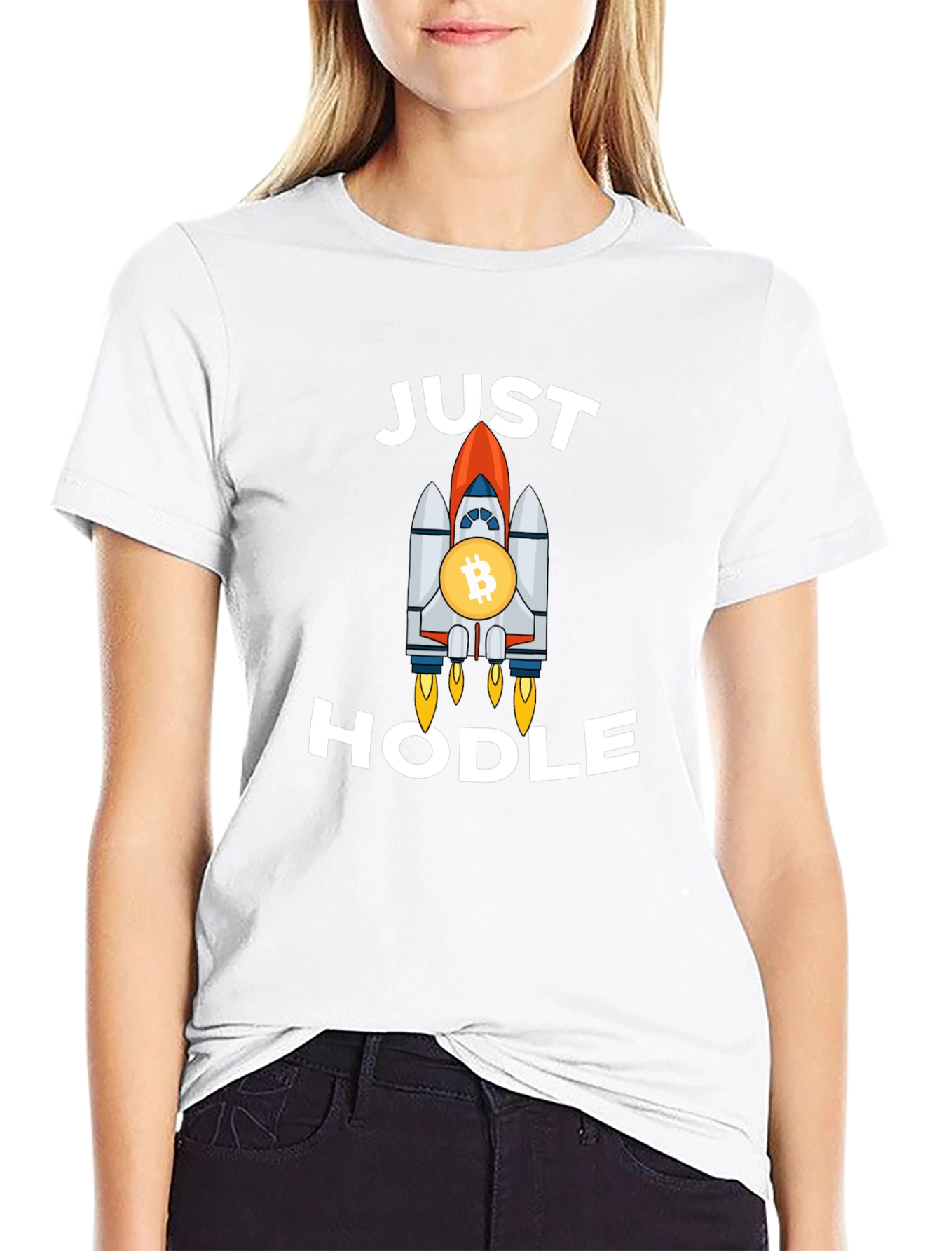 Bitcoin HODL T-Shirt - Crypto Rocket Launch!