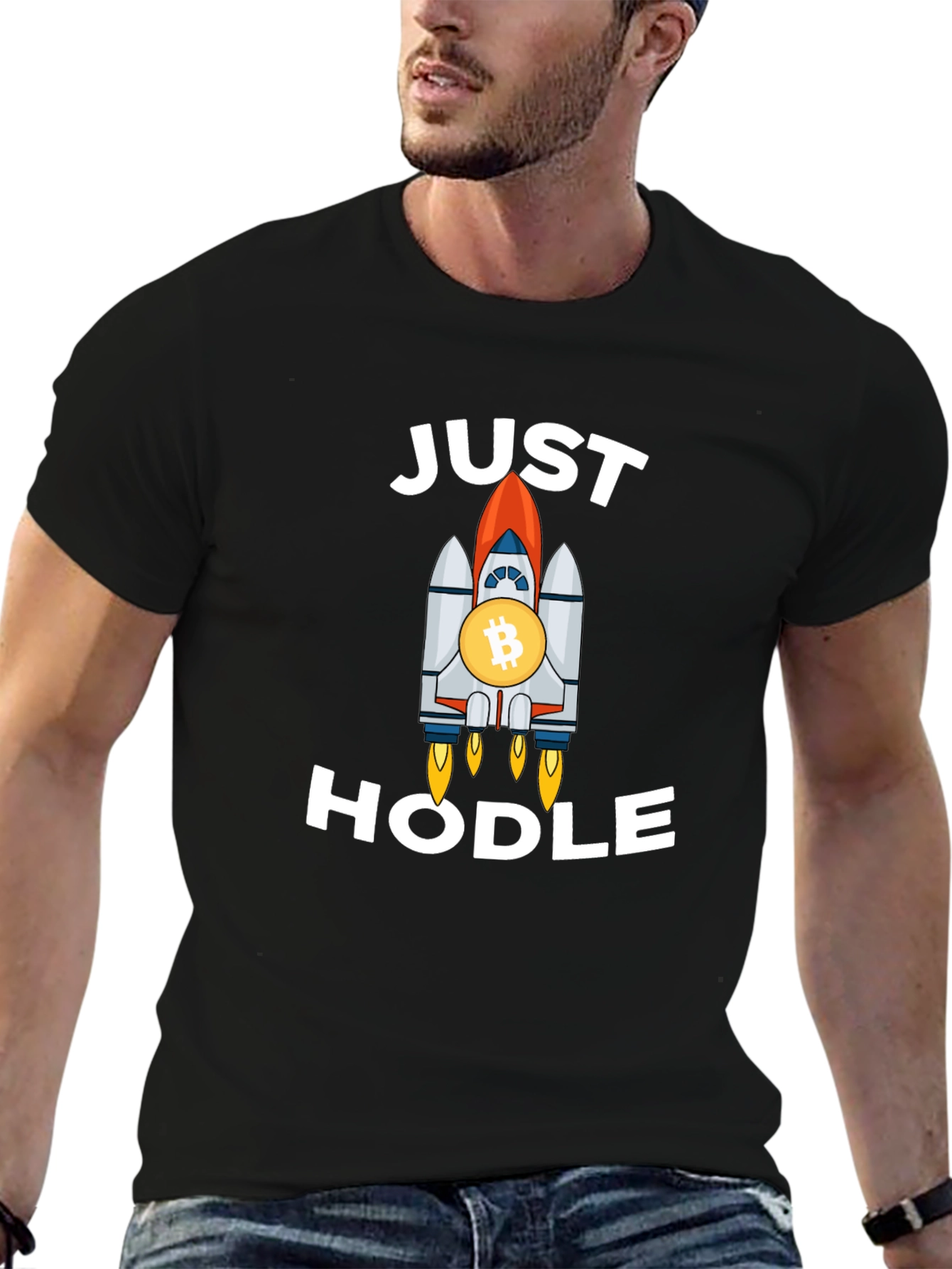 Bitcoin HODL T-Shirt - Crypto Rocket Launch!