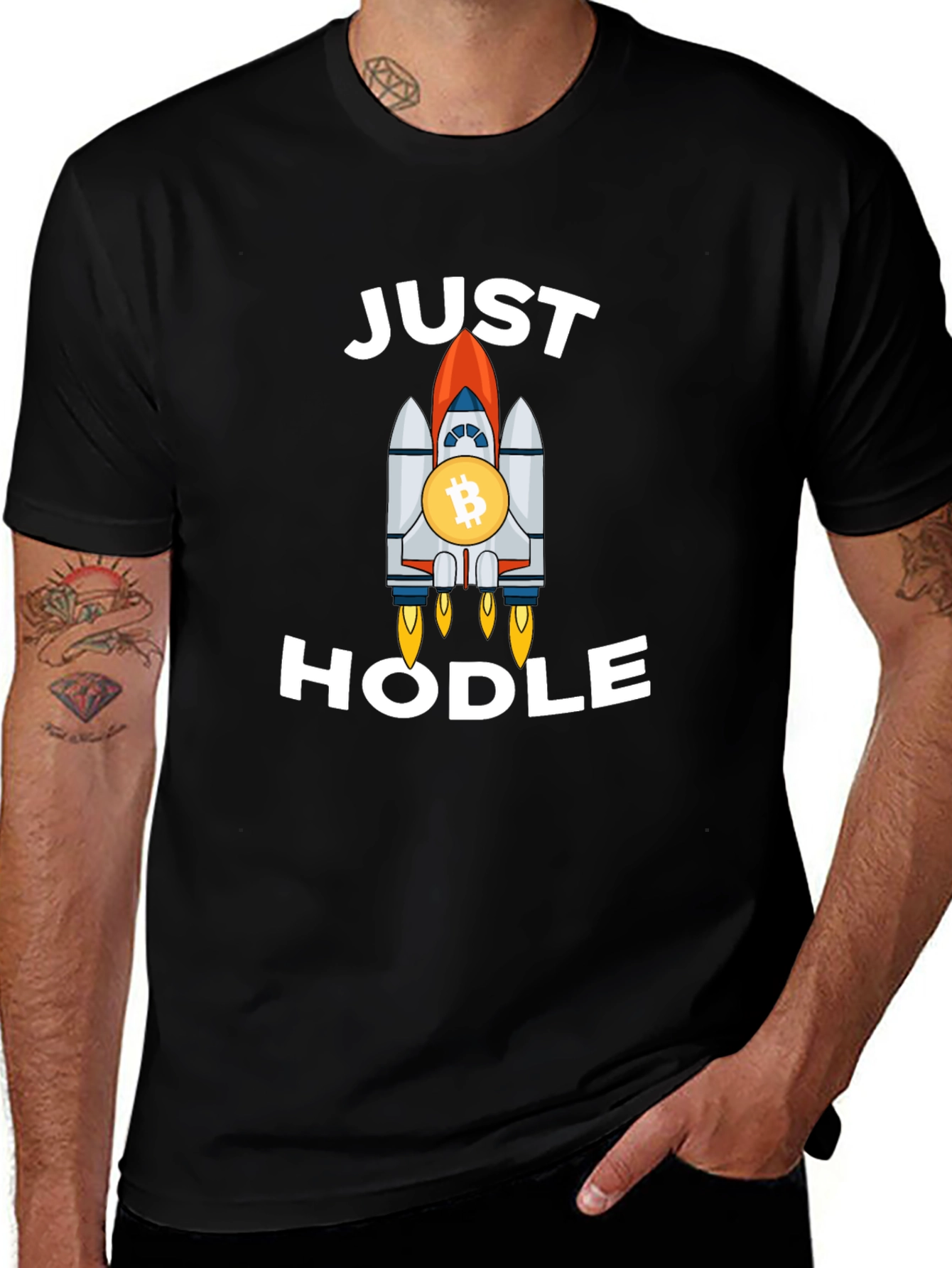 Bitcoin HODL T-Shirt - Crypto Rocket Launch!