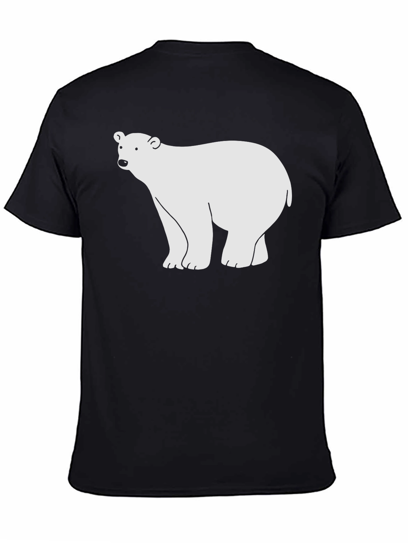 Polar Bear Graphic Black T-Shirt