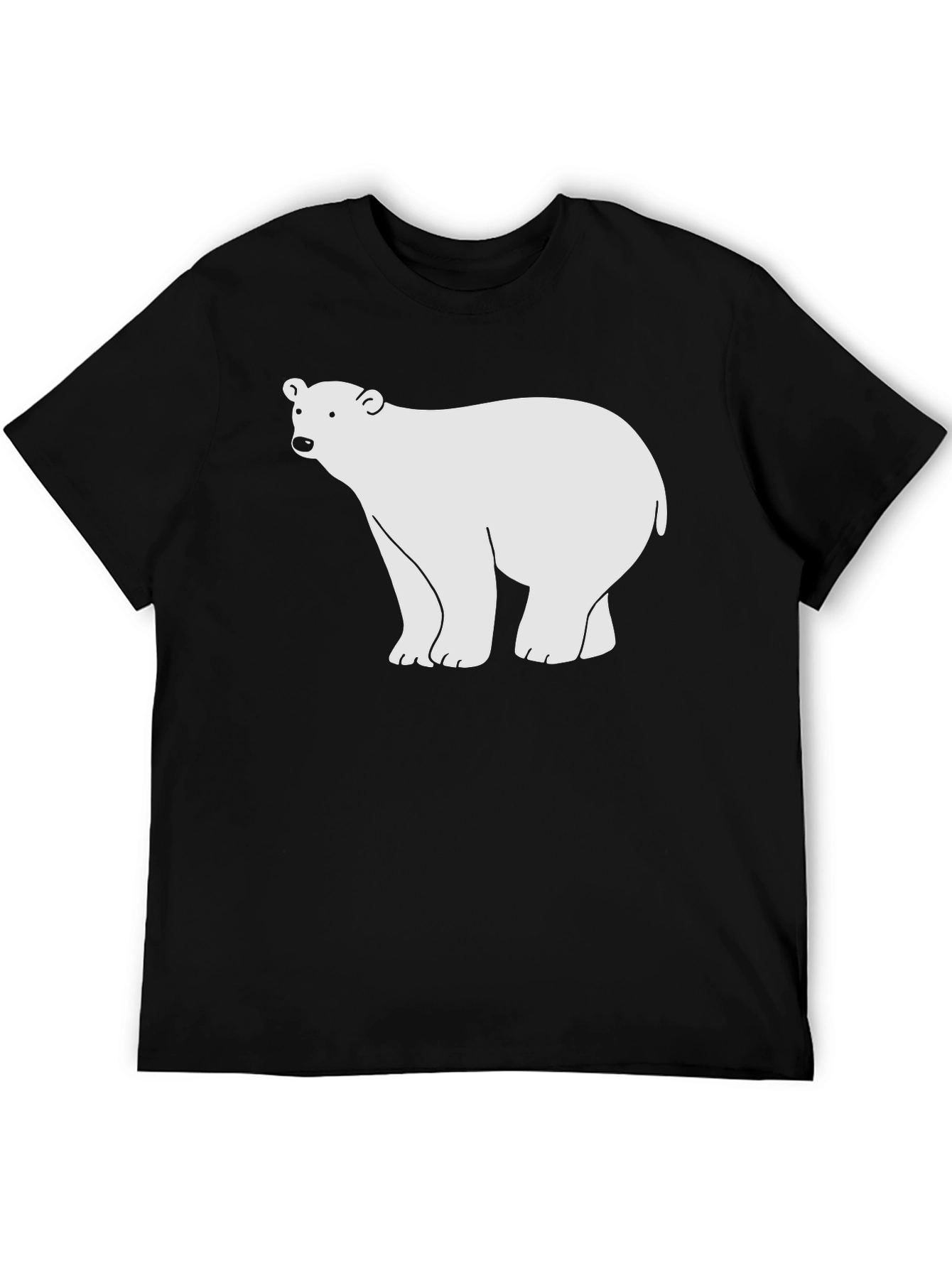 Polar Bear Graphic Black T-Shirt