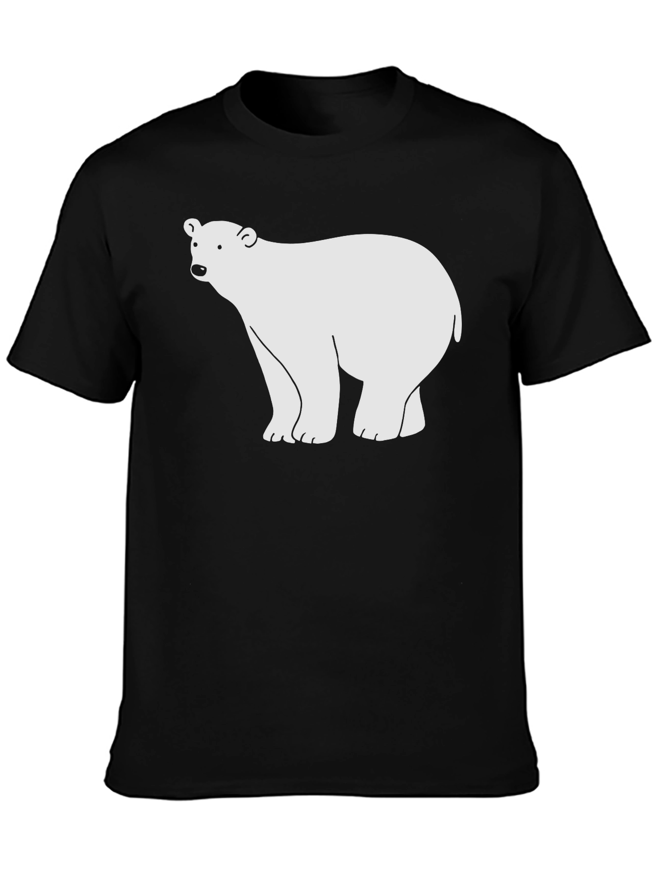 Polar Bear Graphic Black T-Shirt