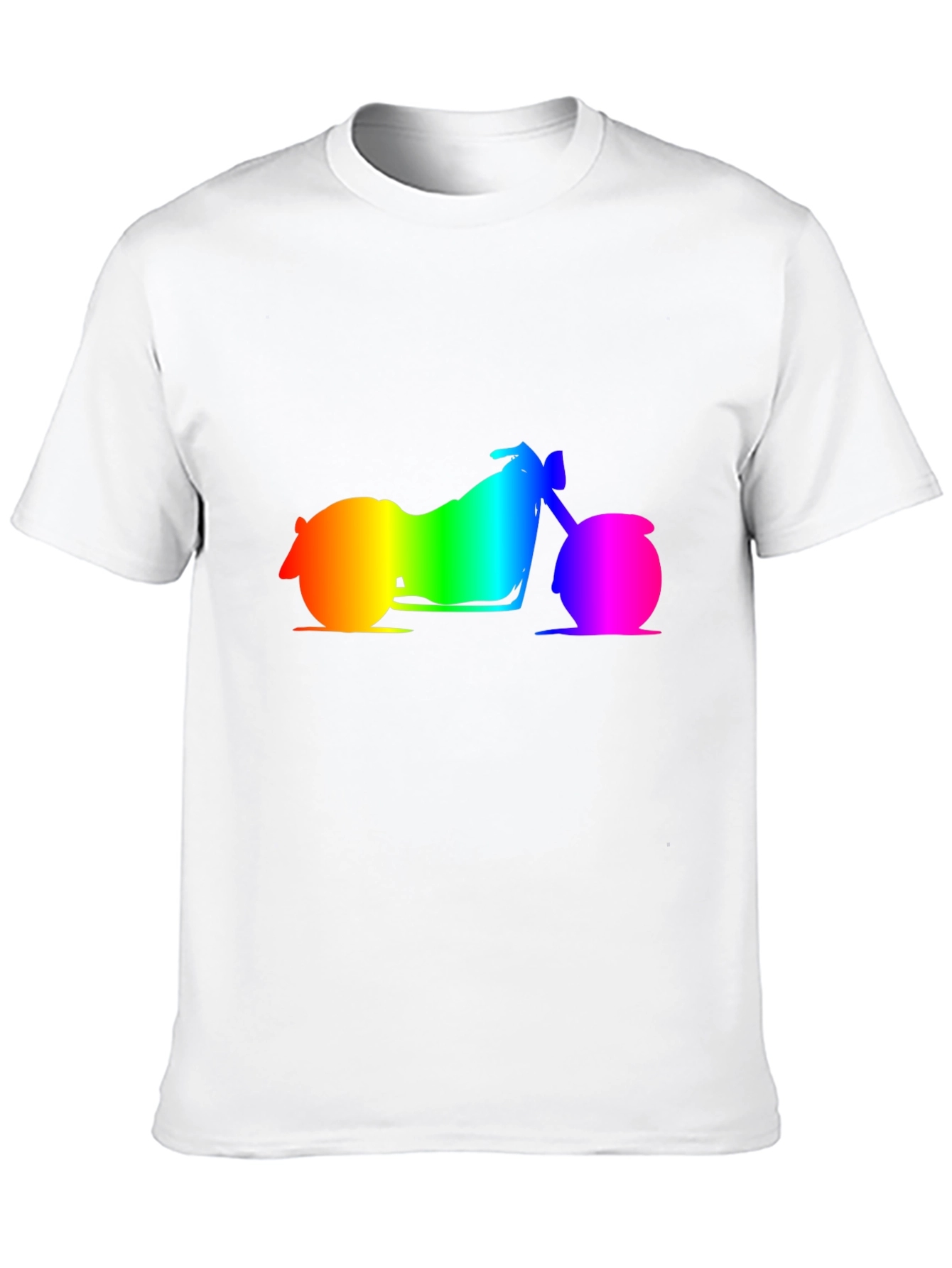 Rainbow Motorcycle Graphic Tee - Black