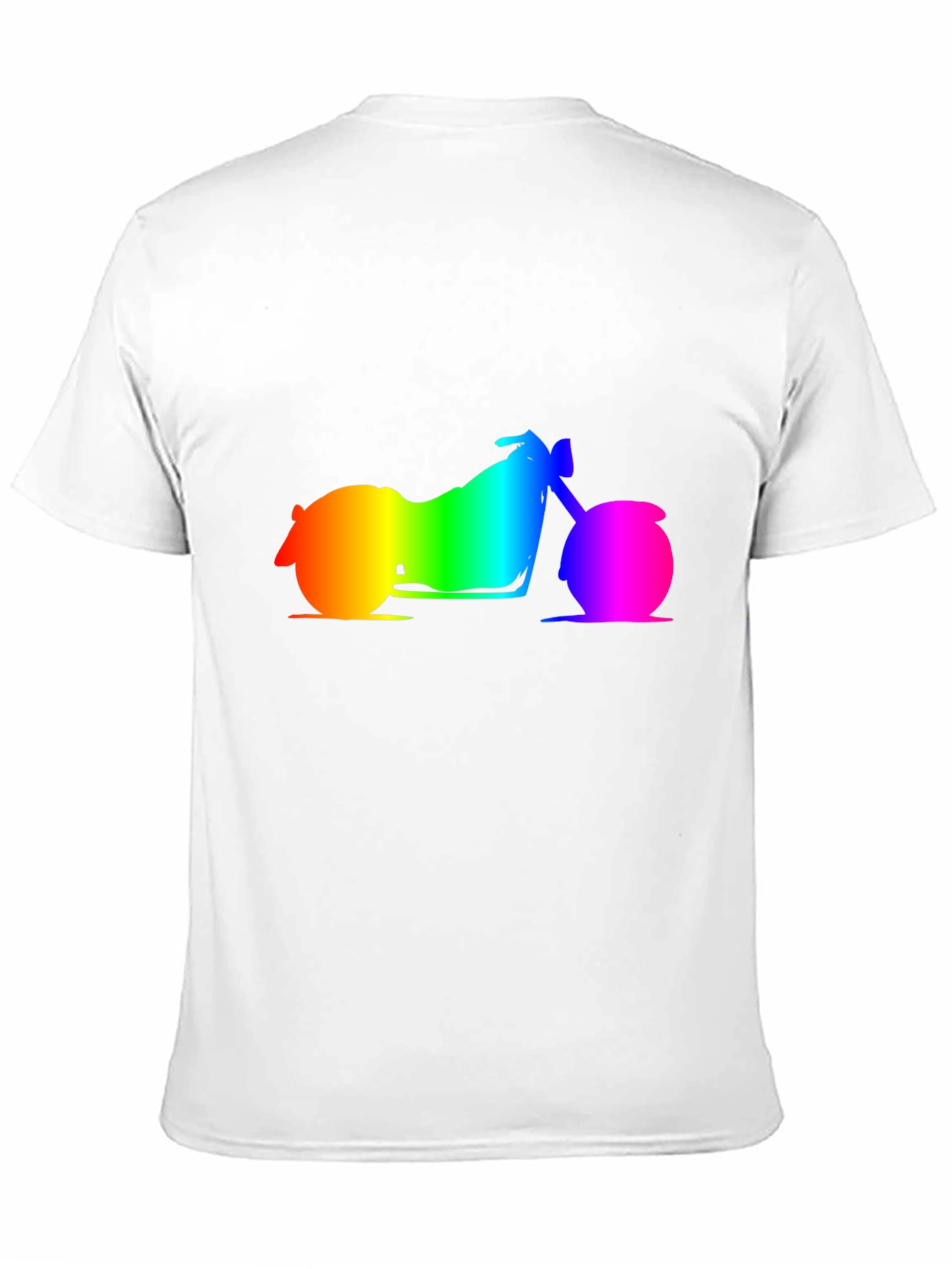 Rainbow Motorcycle Graphic Tee - Black