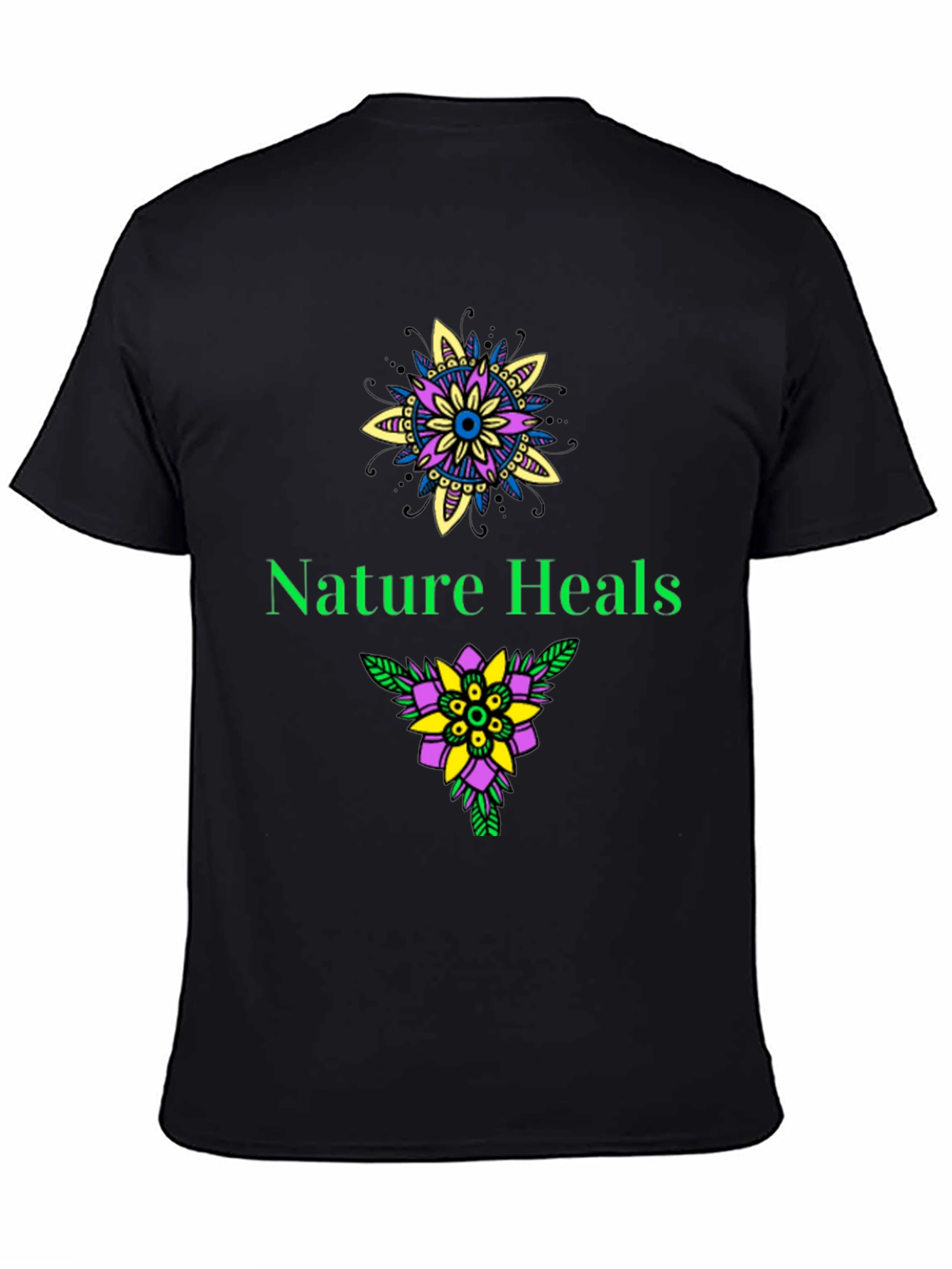 Nature Heals Graphic T-Shirt - Black