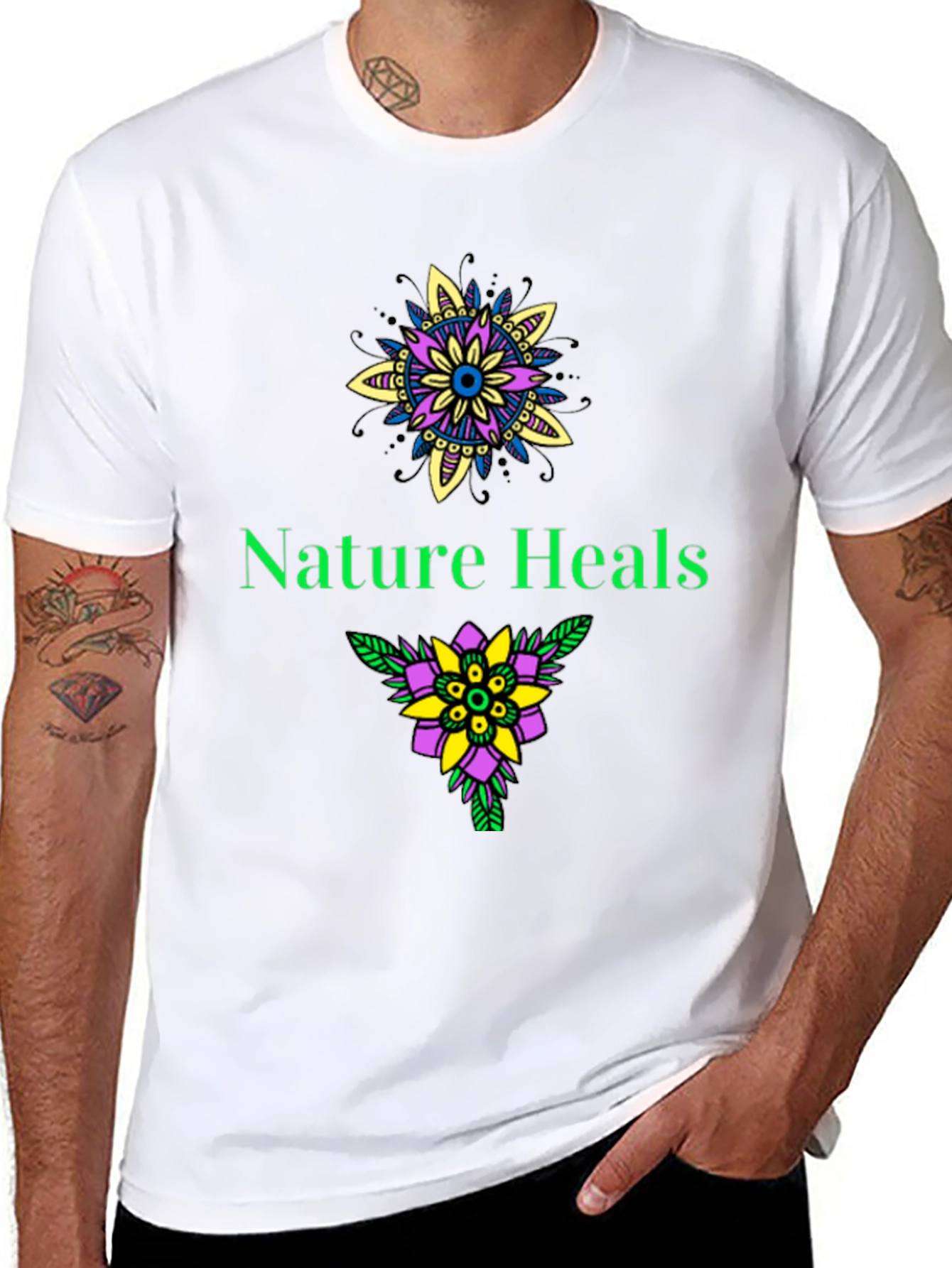 Nature Heals Graphic T-Shirt - Black