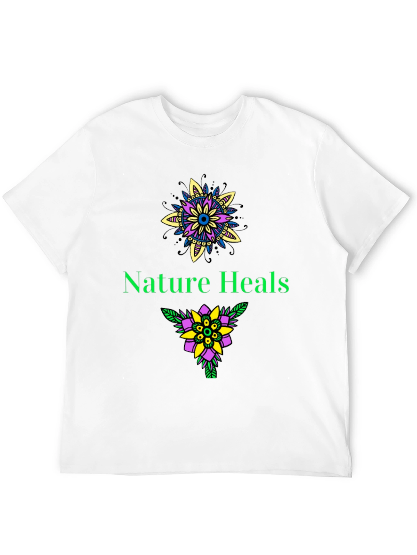 Nature Heals Graphic T-Shirt - Black