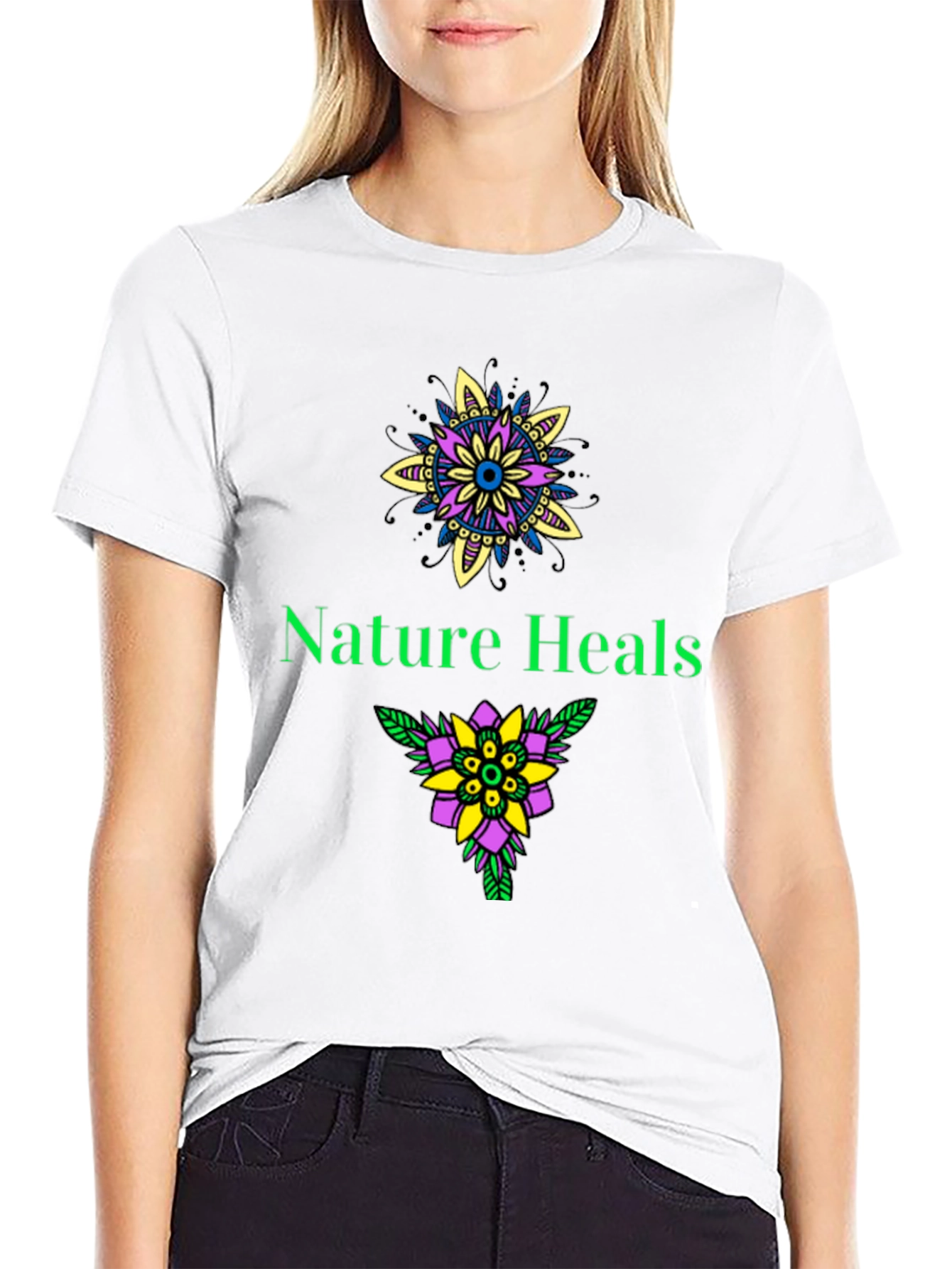 Nature Heals Graphic T-Shirt - Black