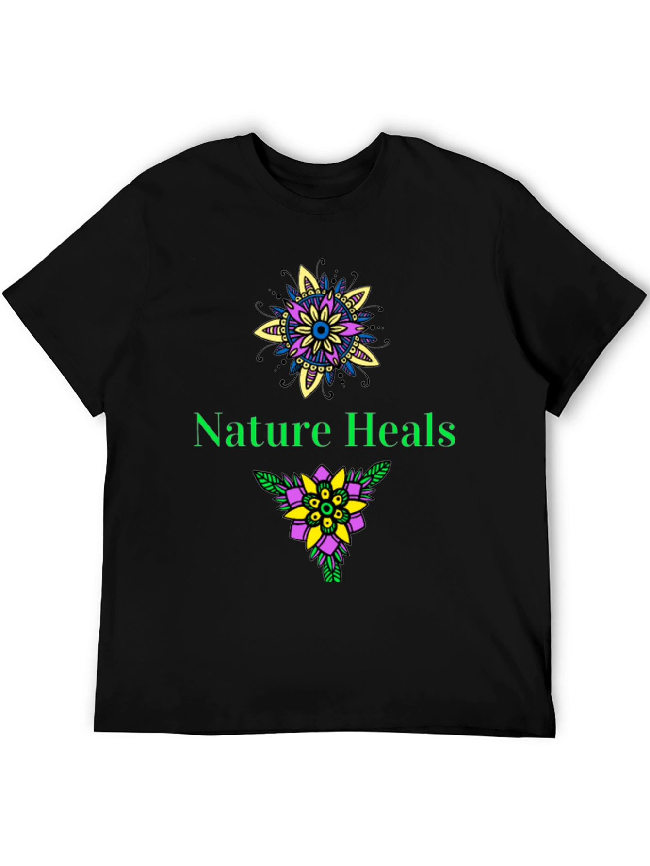 Nature Heals Graphic T-Shirt - Black