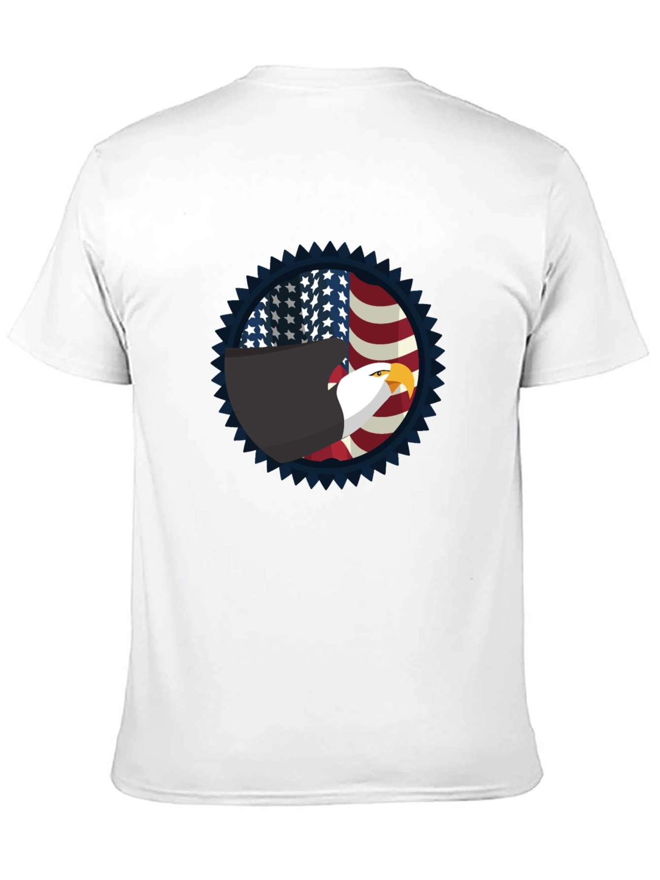 Patriotic Eagle Graphic Tee - Black