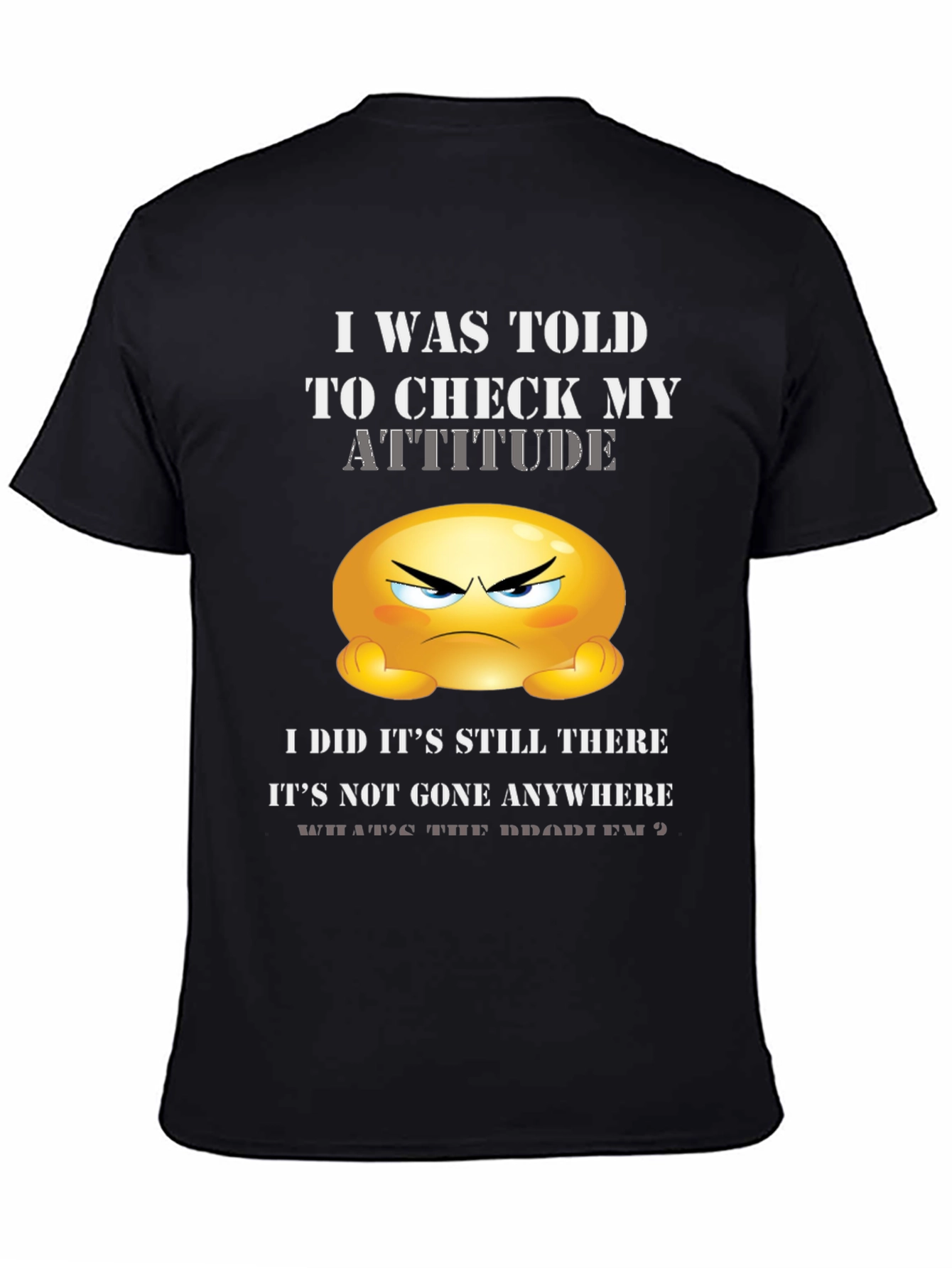Funny Attitude Check Graphic T-Shirt