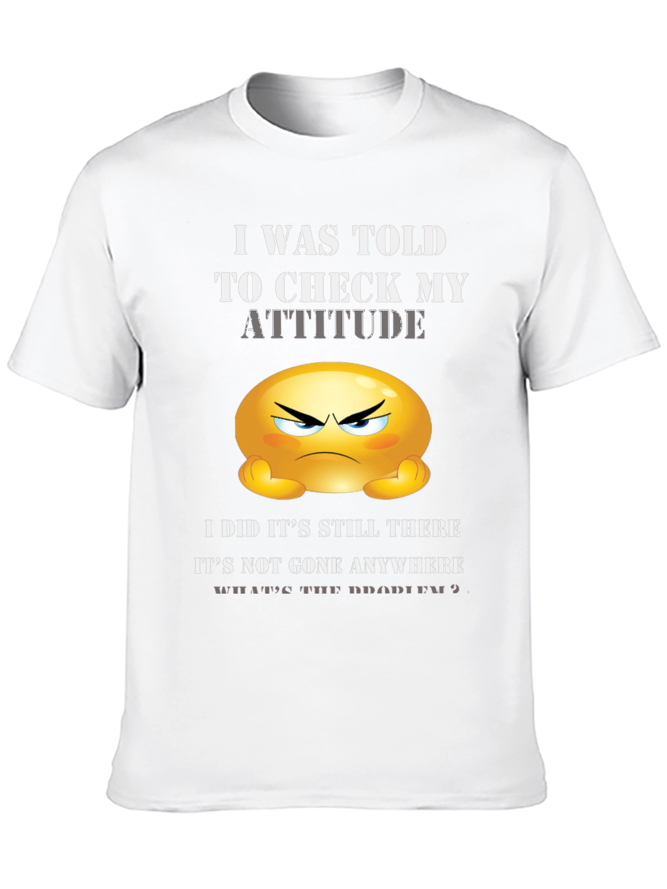 Funny Attitude Check Graphic T-Shirt