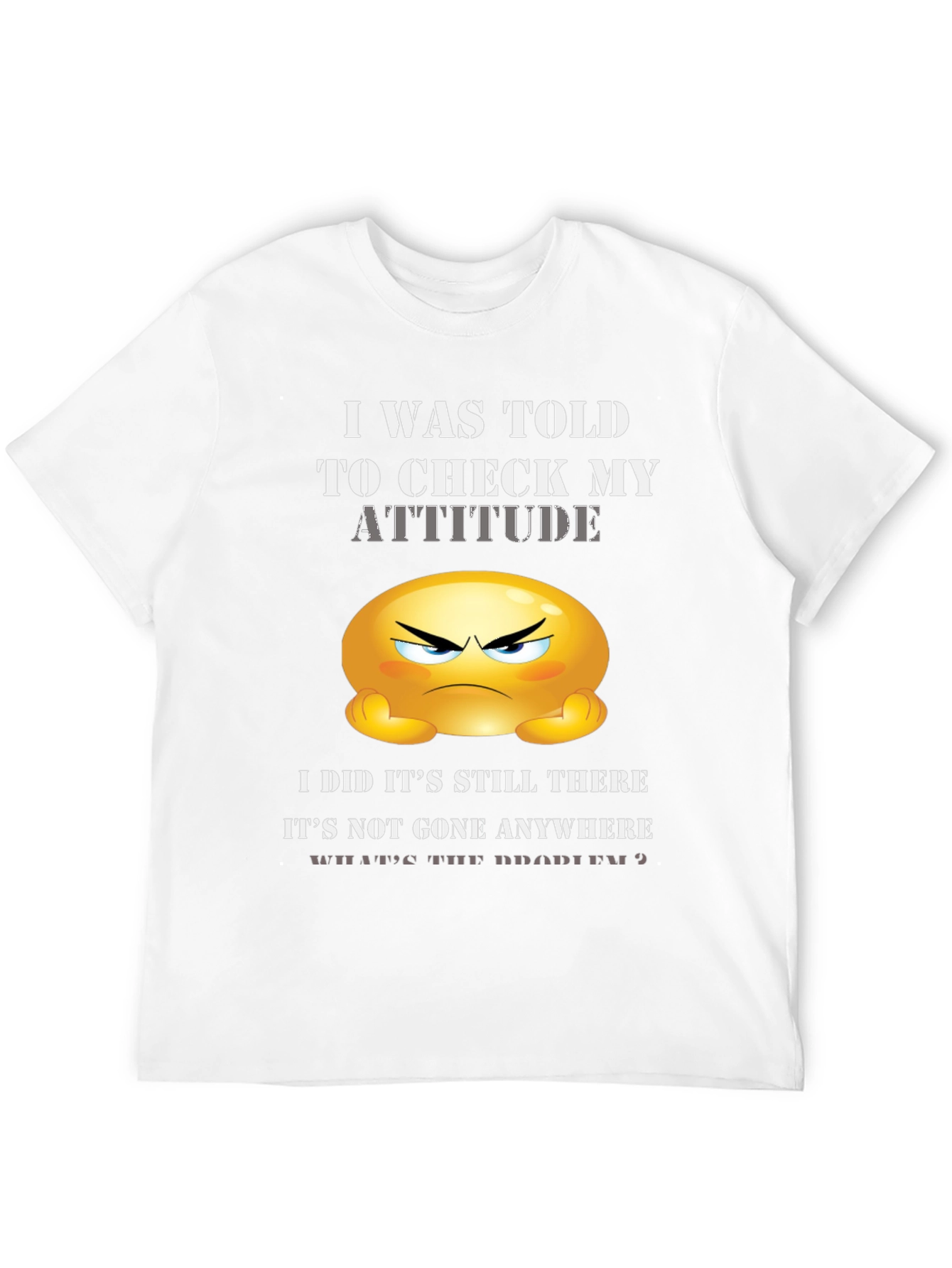 Funny Attitude Check Graphic T-Shirt