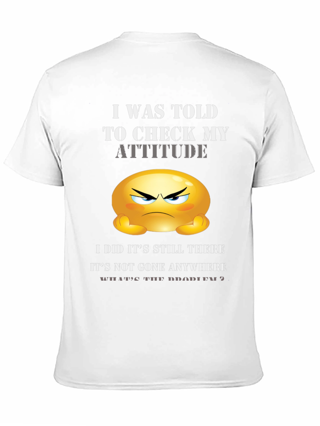Funny Attitude Check Graphic T-Shirt