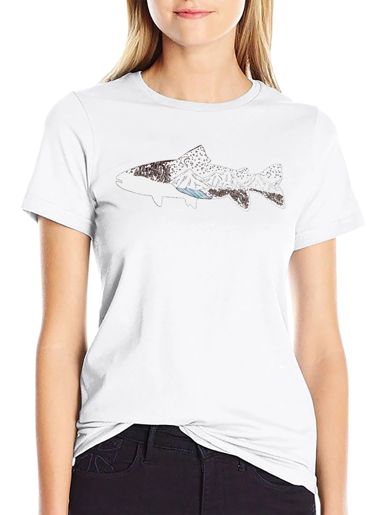 Mountain Fish Graphic Tee