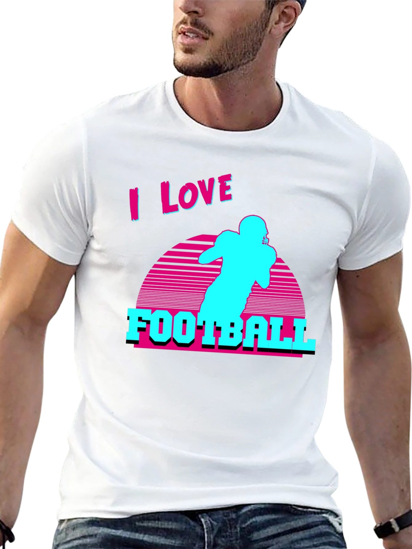 I Love Football Retro T-Shirt
