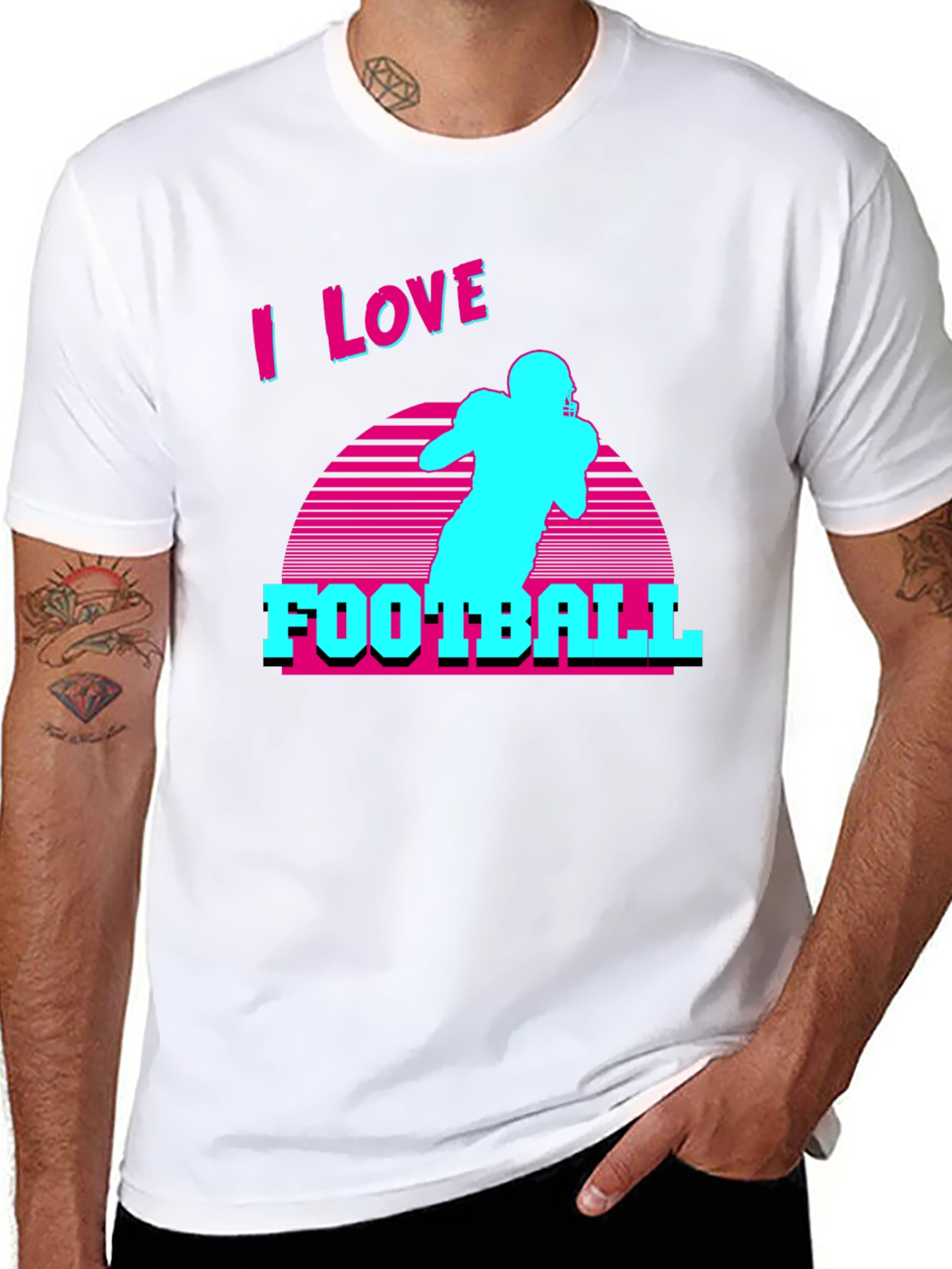 I Love Football Retro T-Shirt