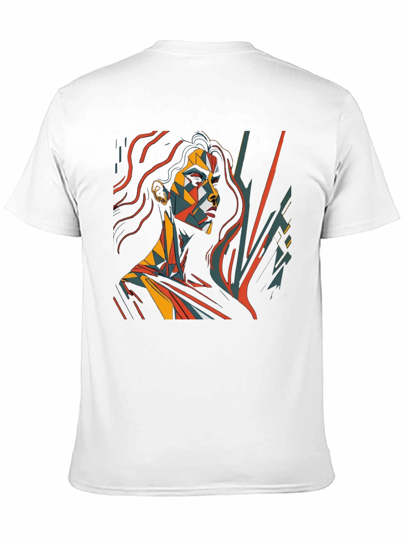 Geometric Art Womens Graphic Tee - Black