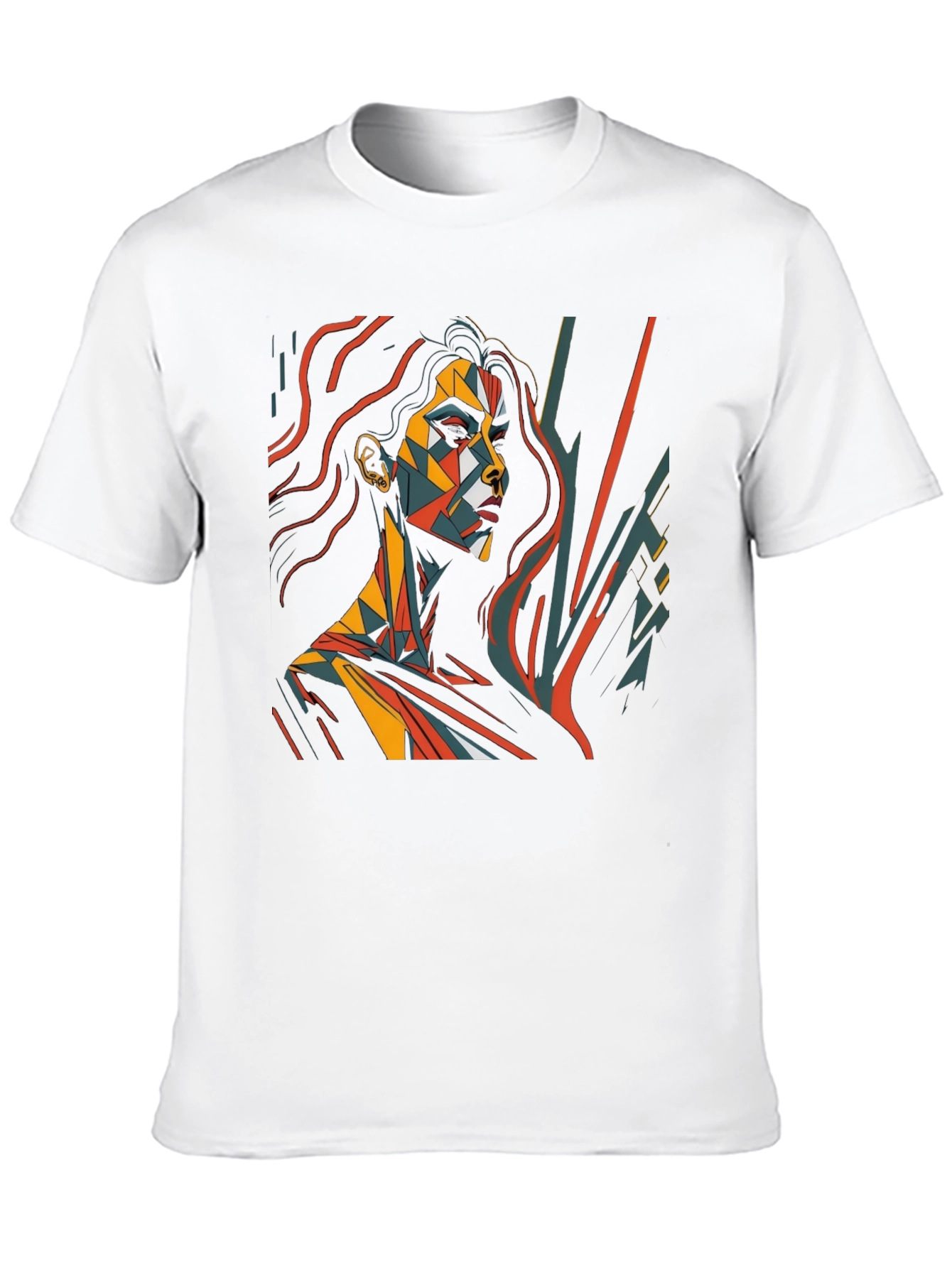 Geometric Art Womens Graphic Tee - Black