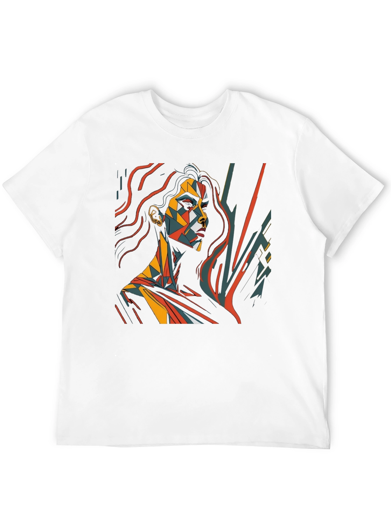 Geometric Art Womens Graphic Tee - Black