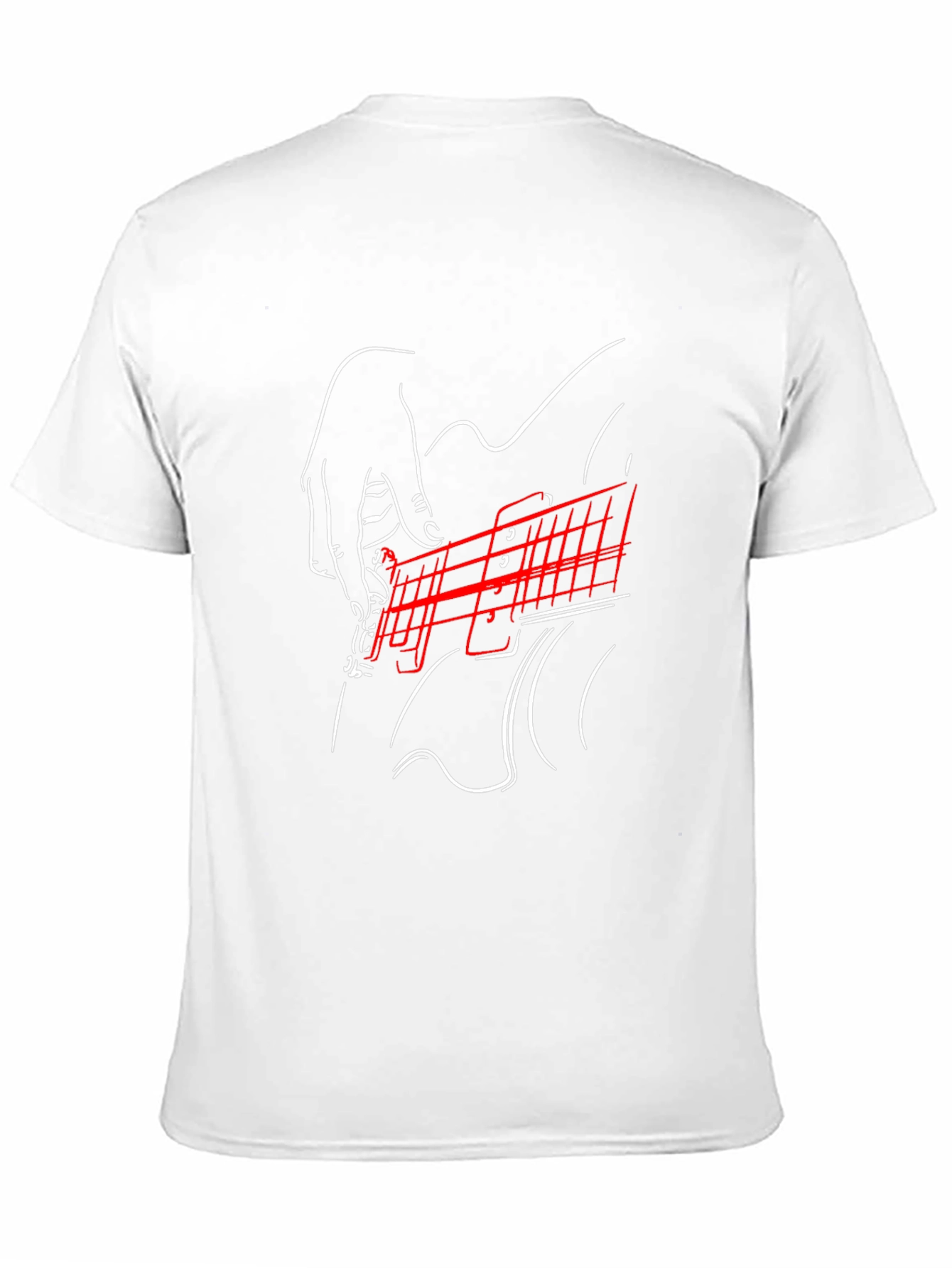 Guitar Graphic Print Black Tee