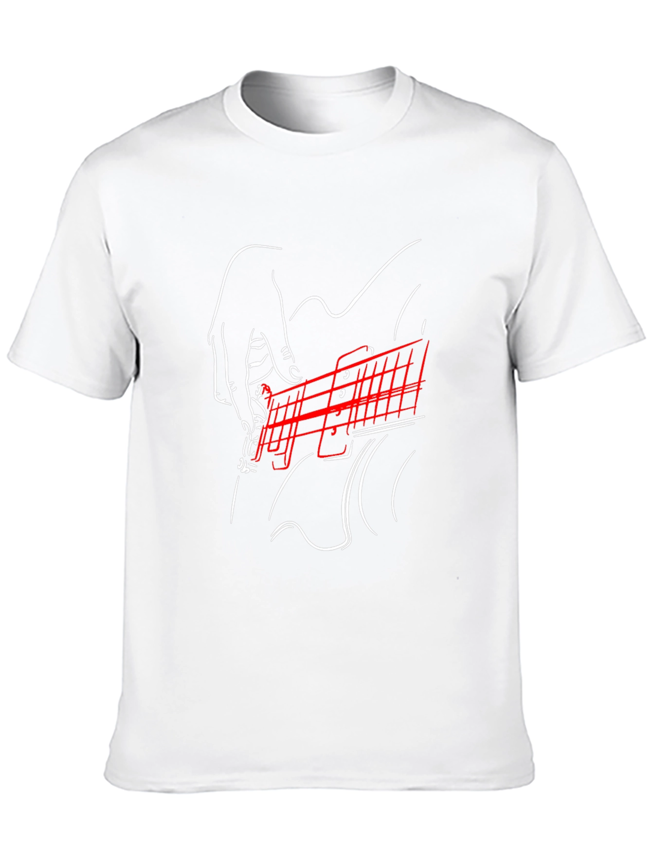 Guitar Graphic Print Black Tee