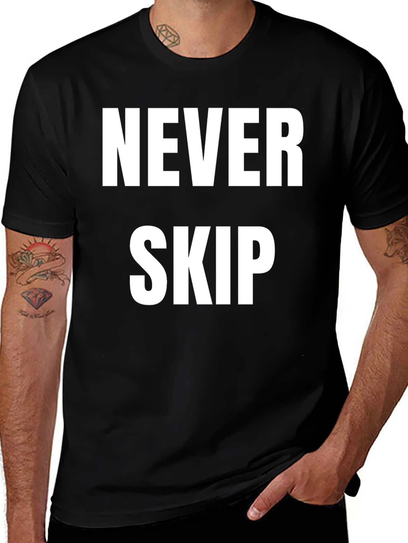 Never Skip Motivational T-Shirt